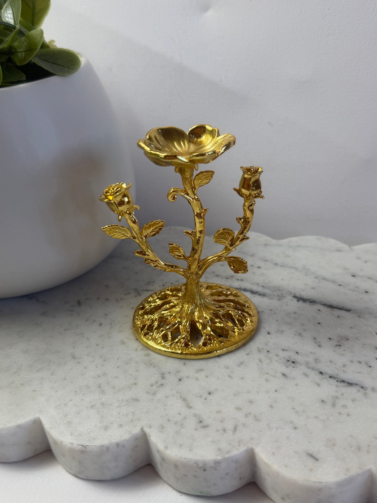 Gold Rose Single Sphere Stand