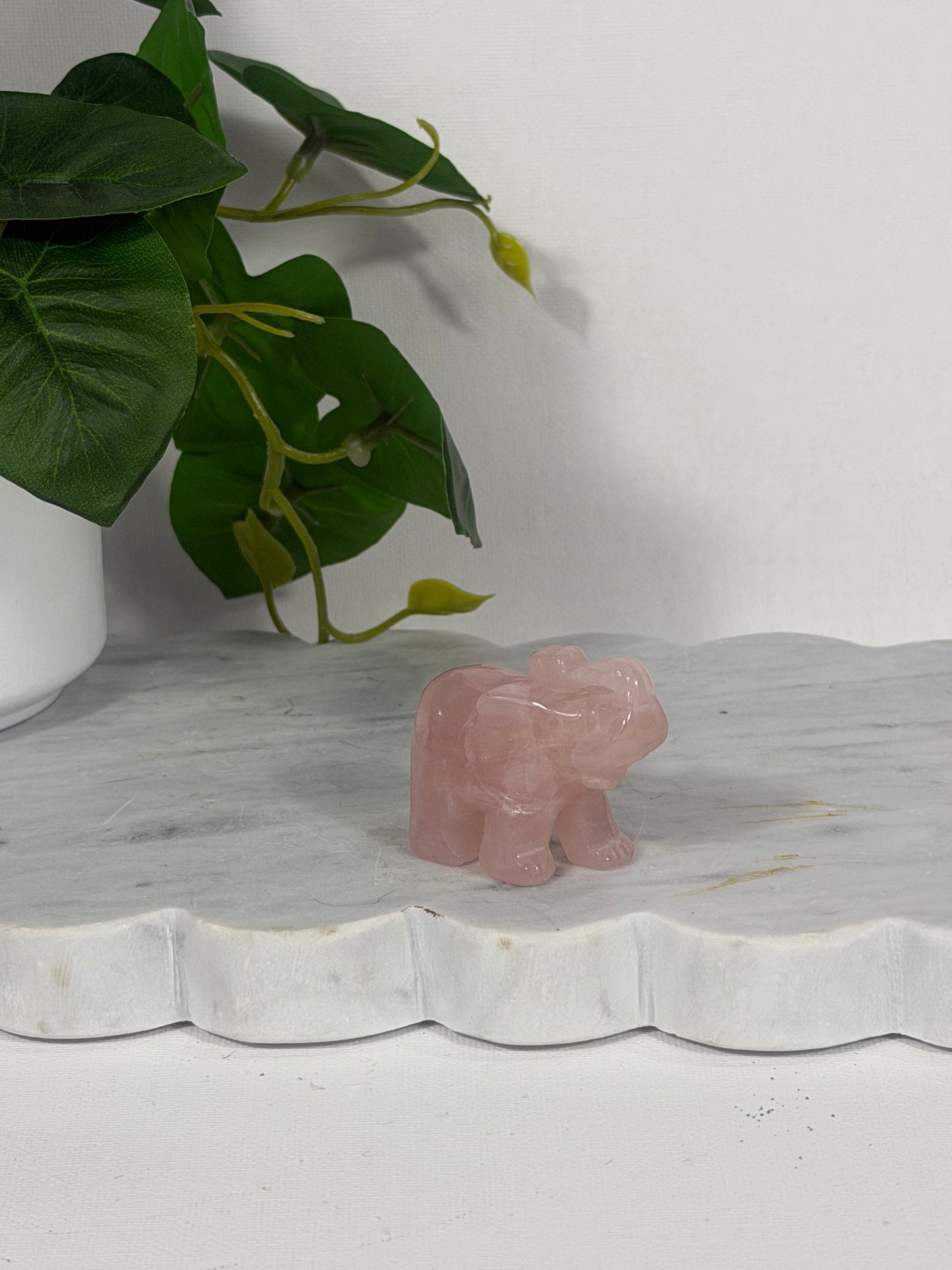 Rose Quartz Elephant