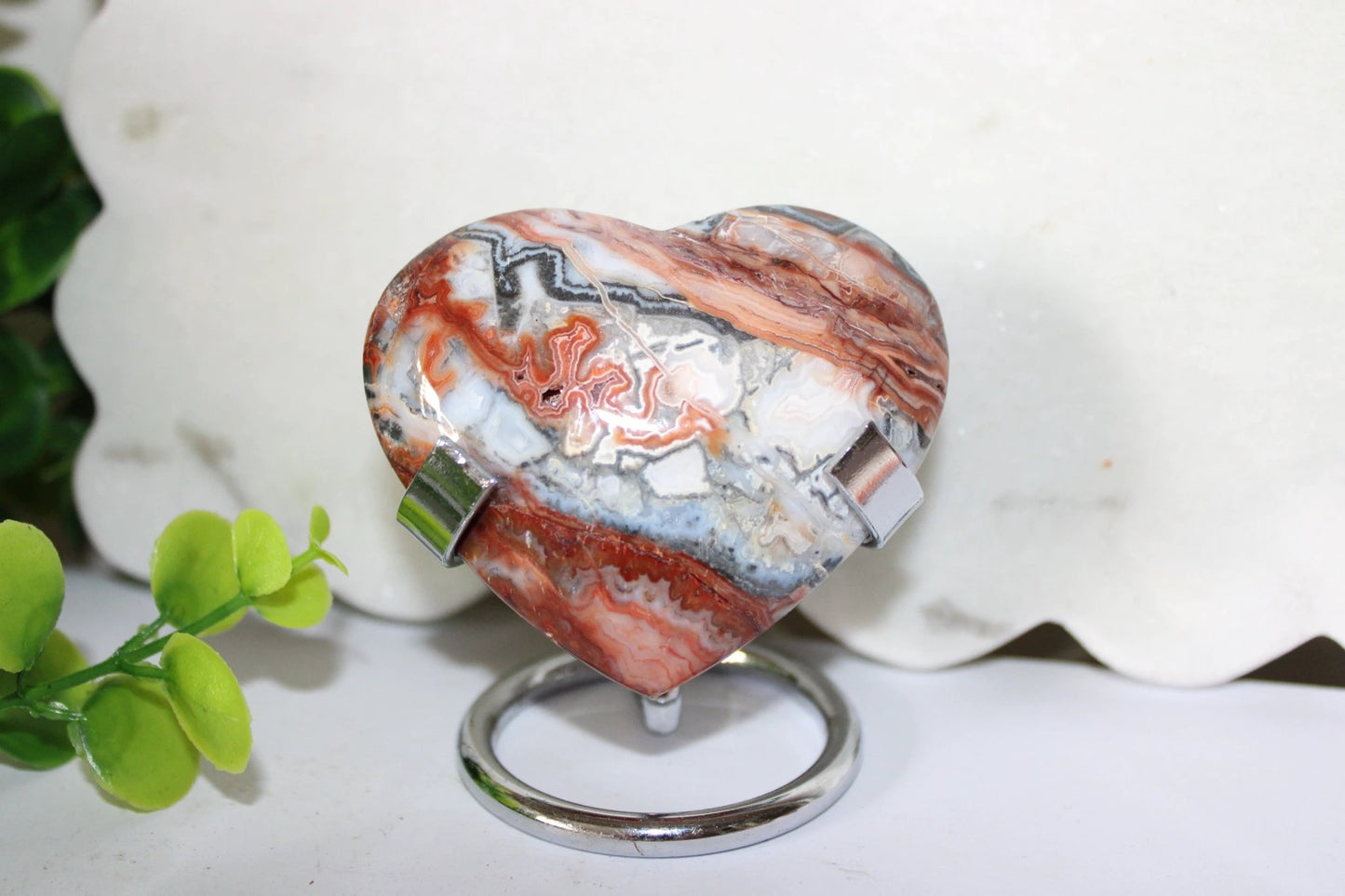 Crazy Lace Heart on Stand by Heartstone Sanctuary
