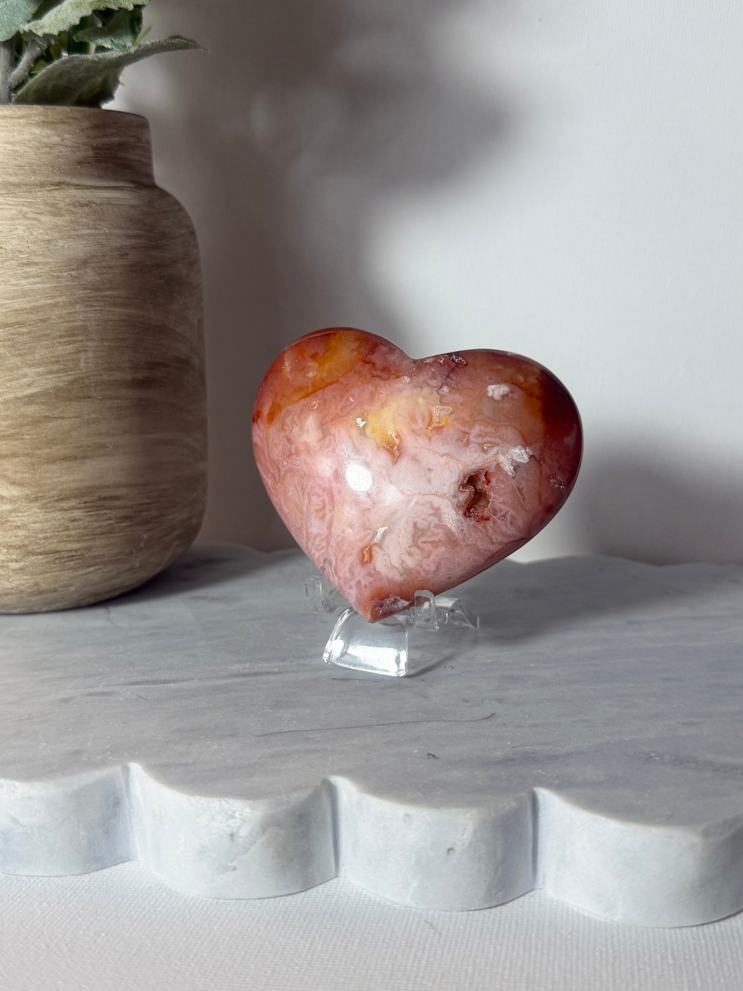 Pink Carnelian Heart