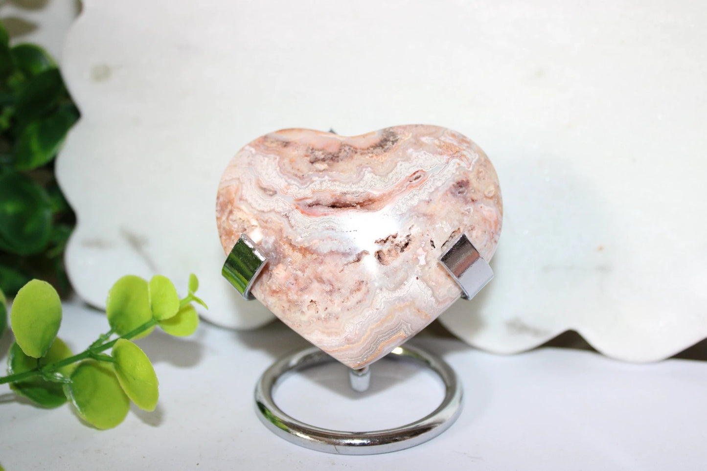 Crazy Lace Heart on Stand by Heartstone Sanctuary
