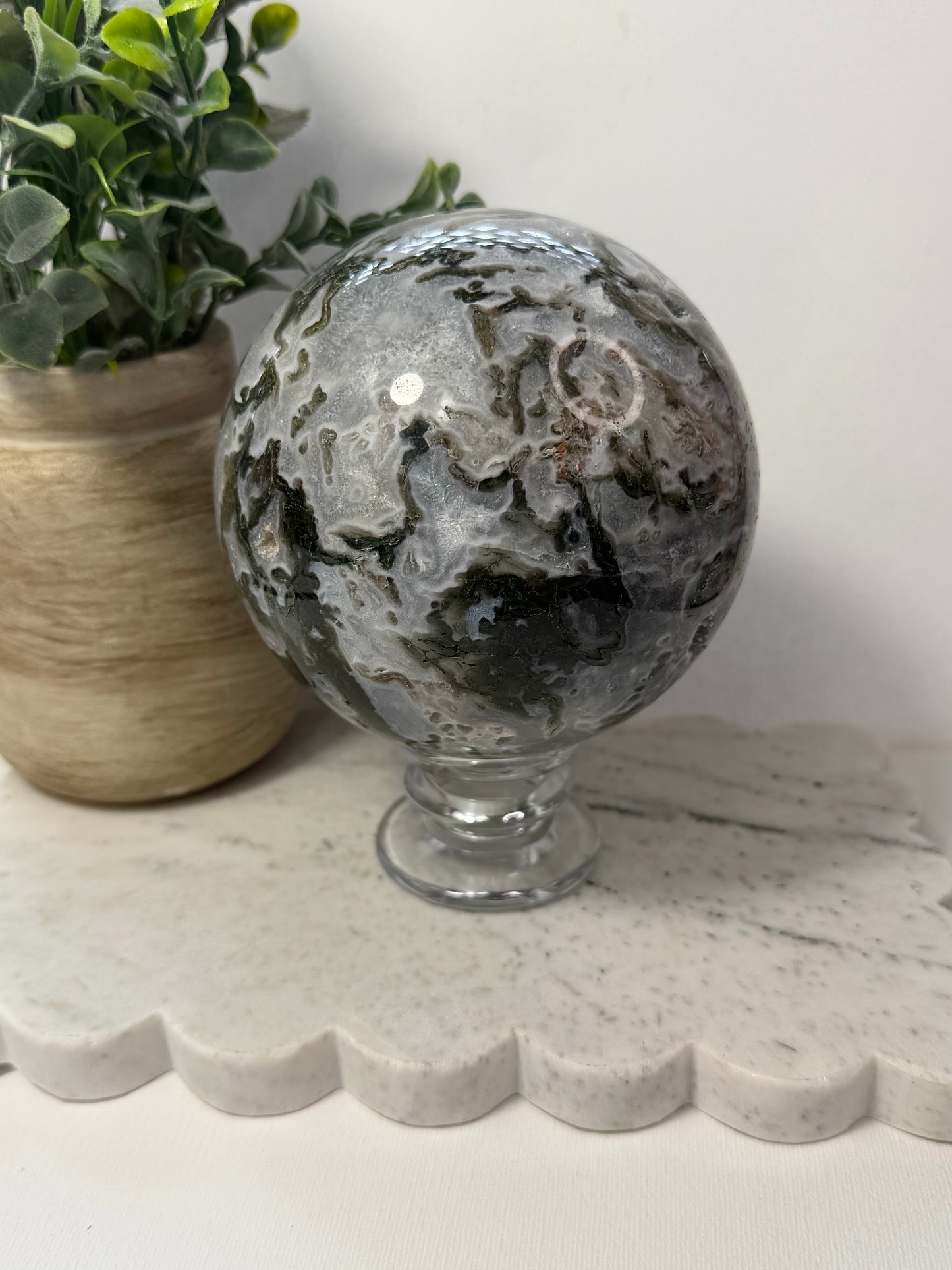 Moss Agate Sphere 2kg