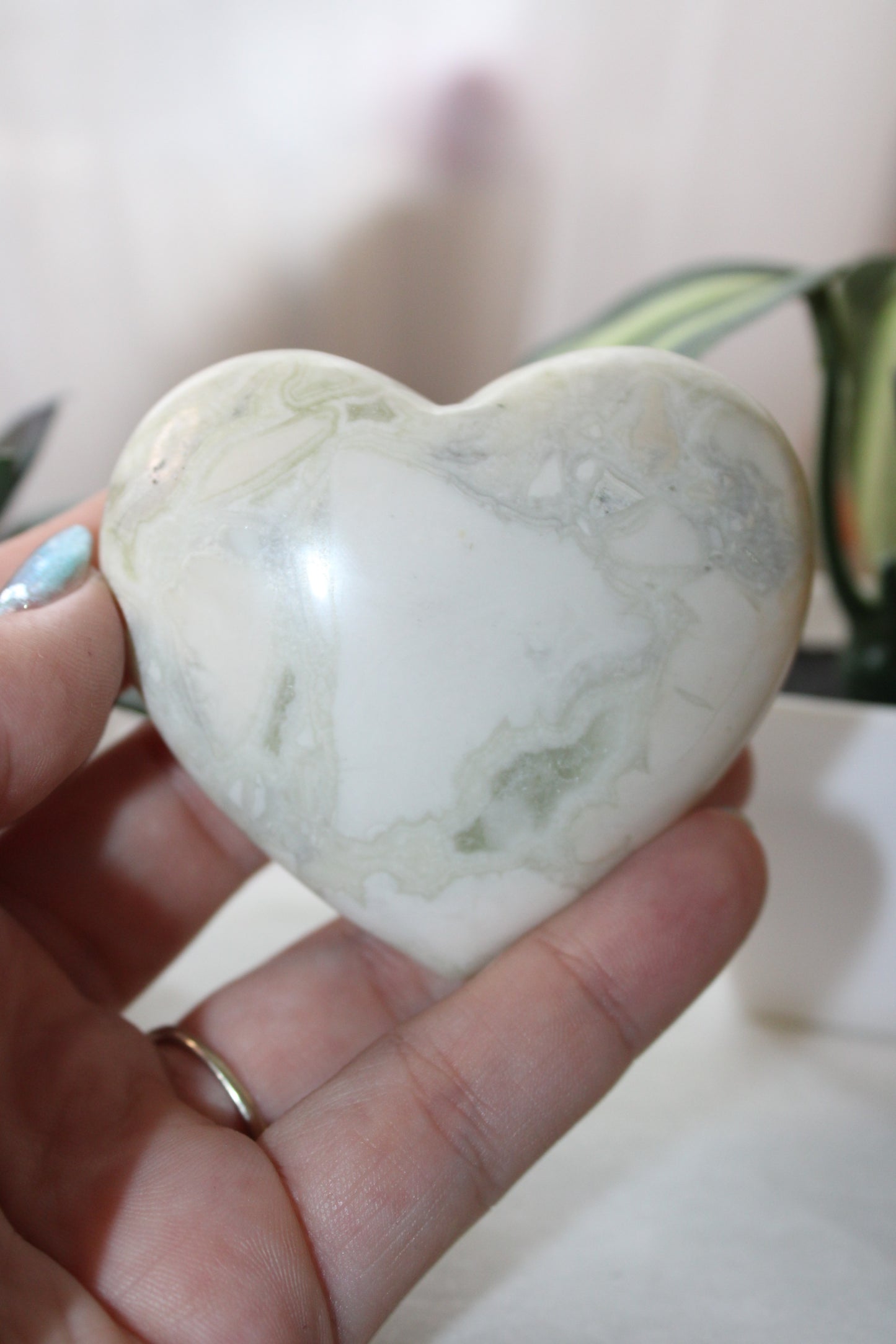 Green Maligano Jasper Heart - 177g by Heartstone Sanctuary