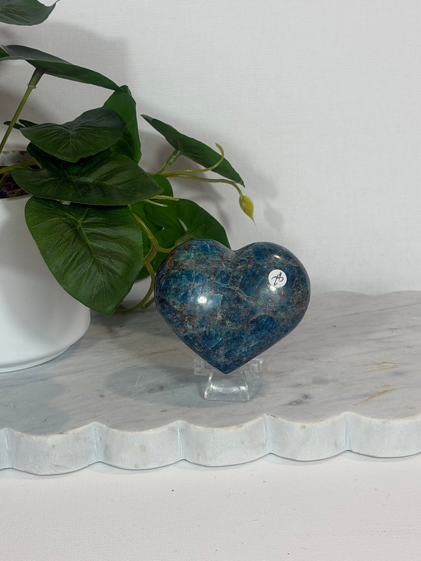 Blue Apatite Heart