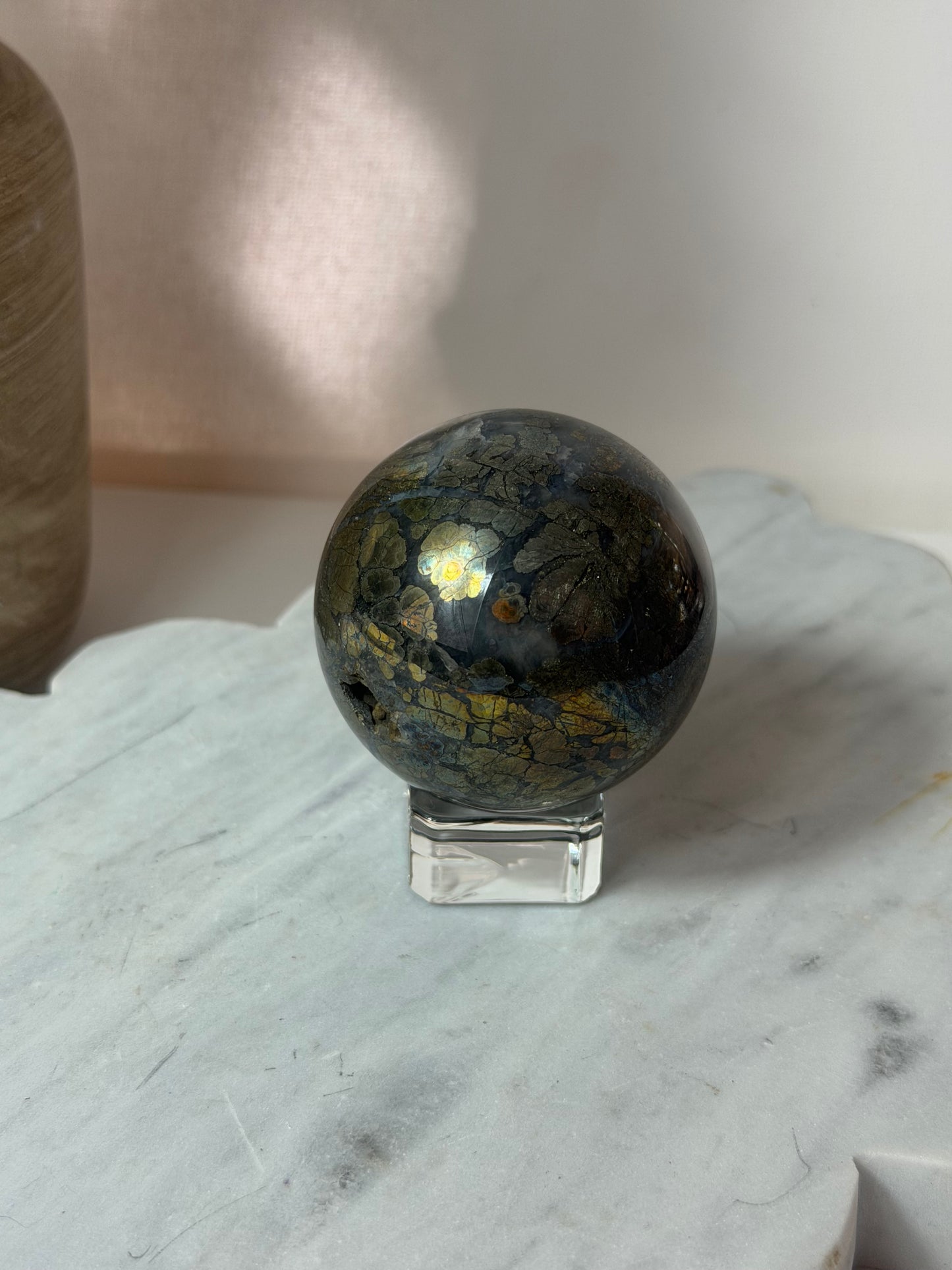 Pyrite Flower Sphere