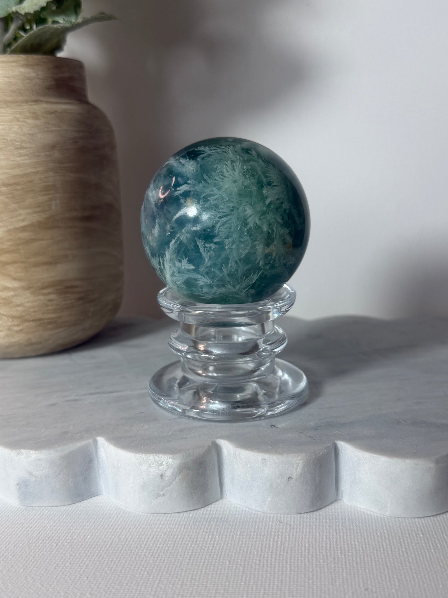 Feather Fluorite Sphere