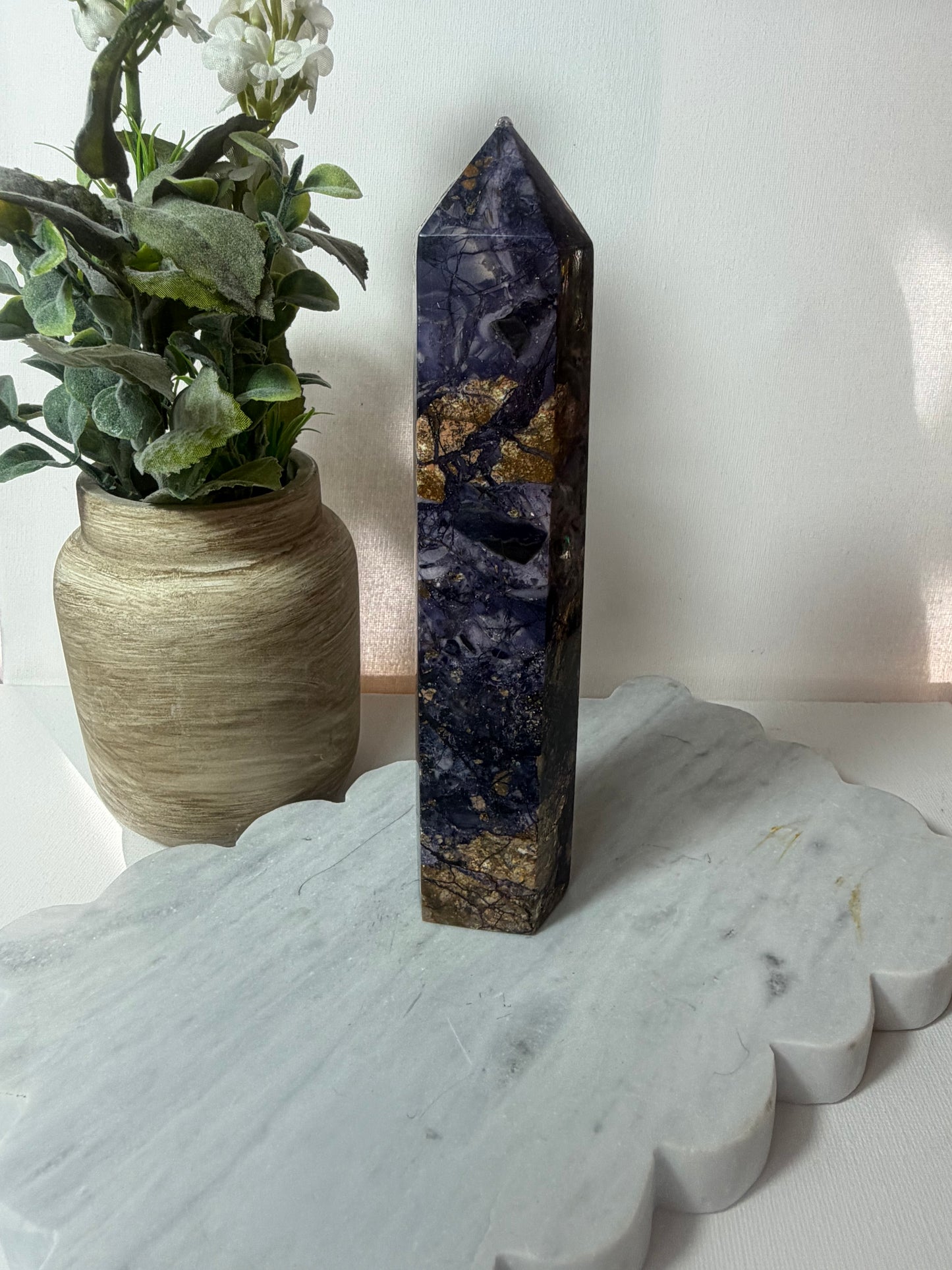 Opalised Fluorite Tower