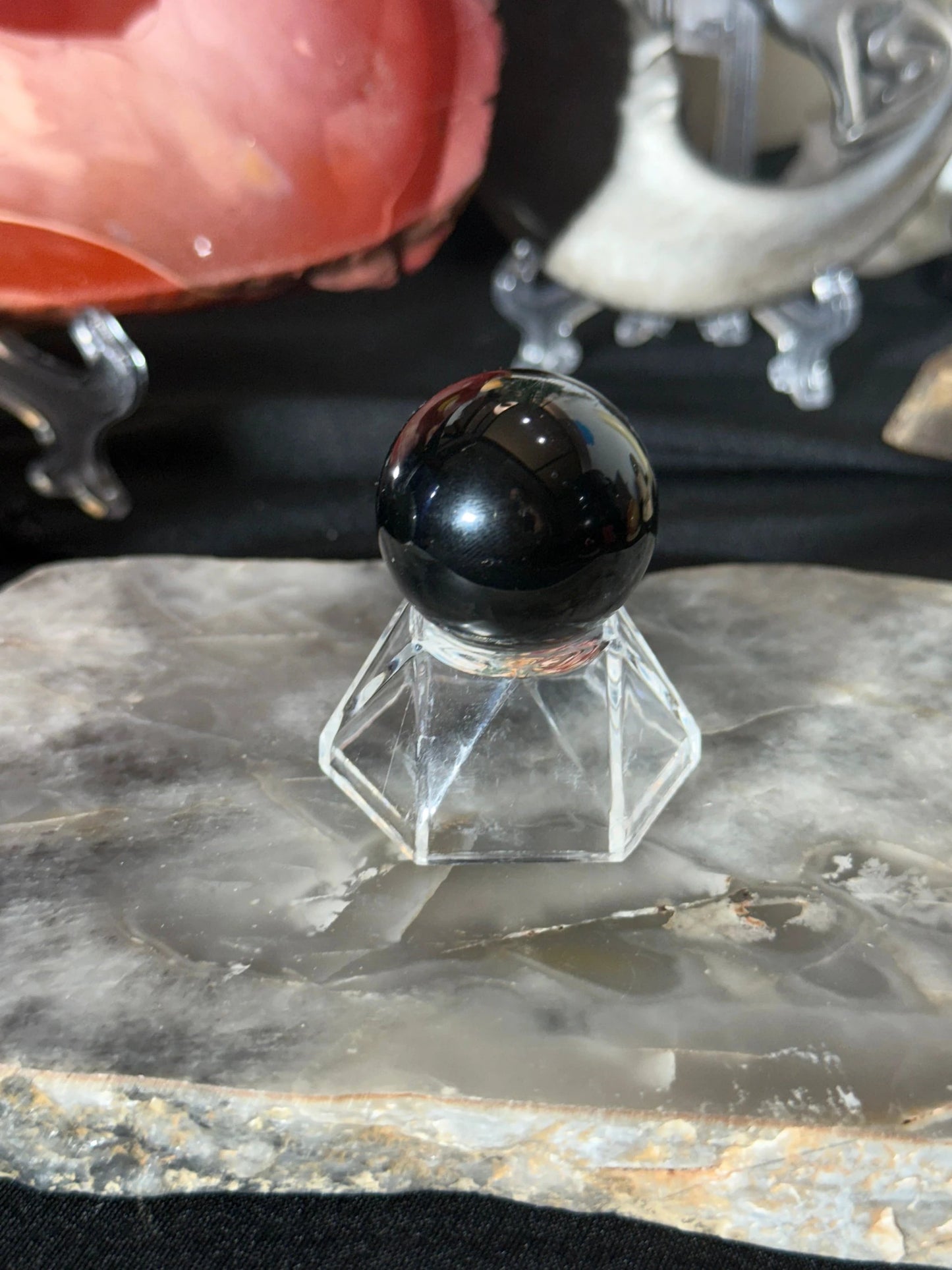 Black Obsidian Sphere Mini - 11A by Heartstone Sanctuary