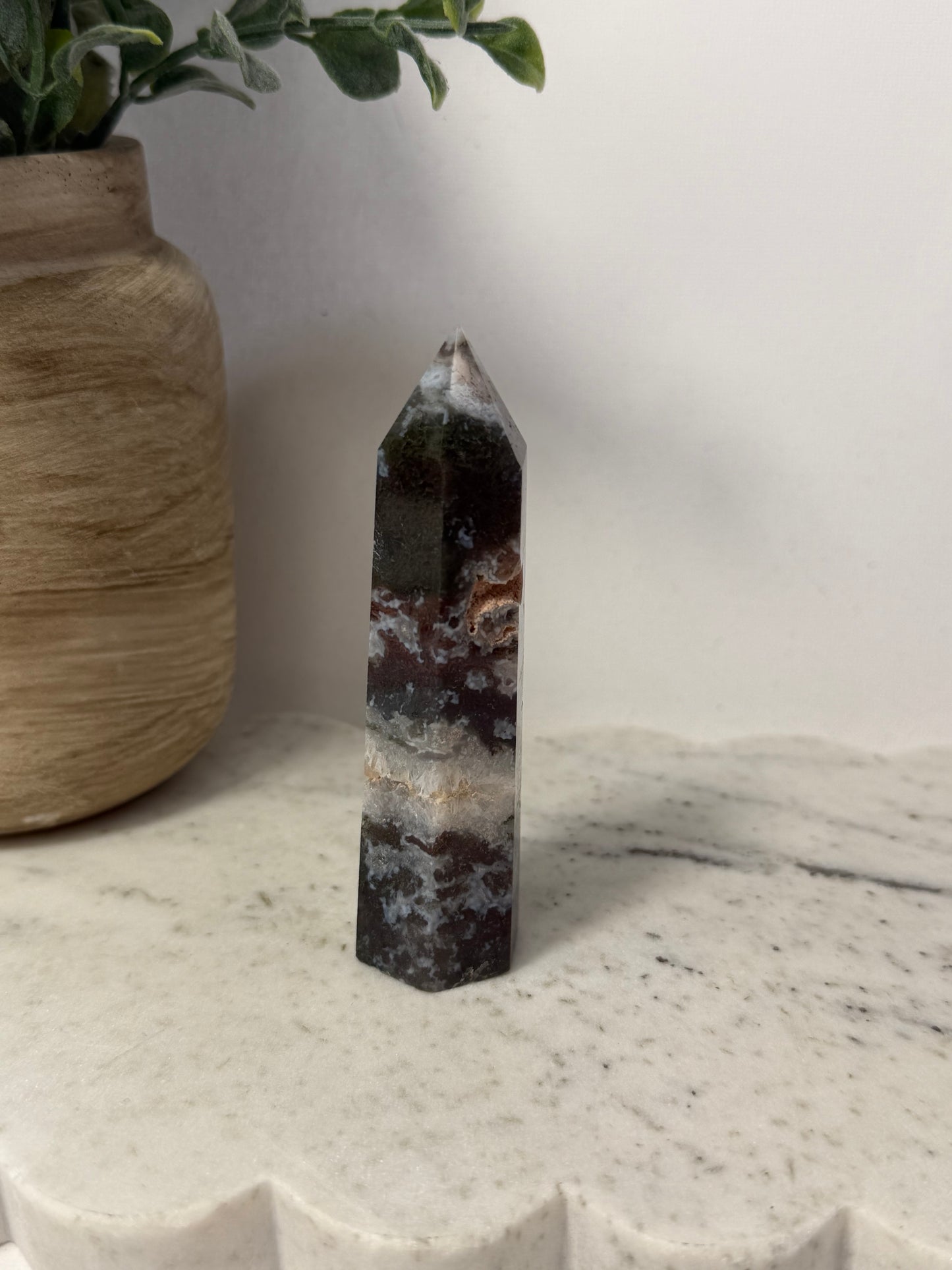 Moss agate tower