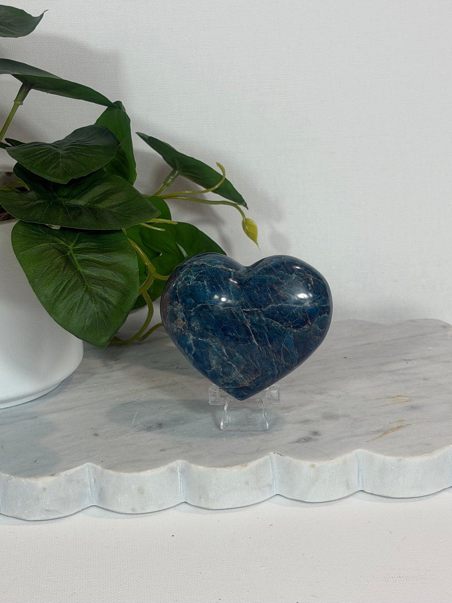 Blue Apatite Heart