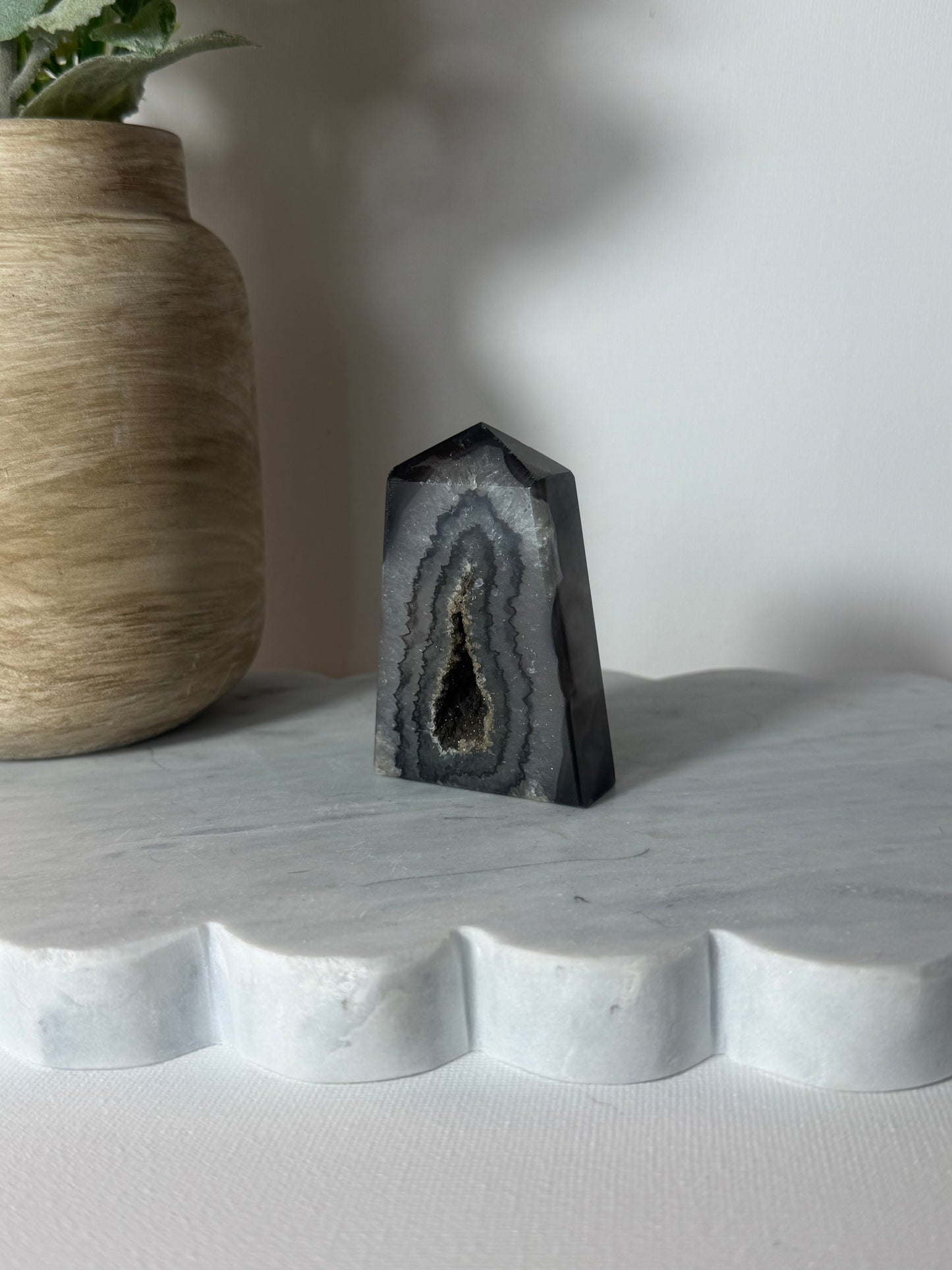 Black Agate Druzy Freeform
