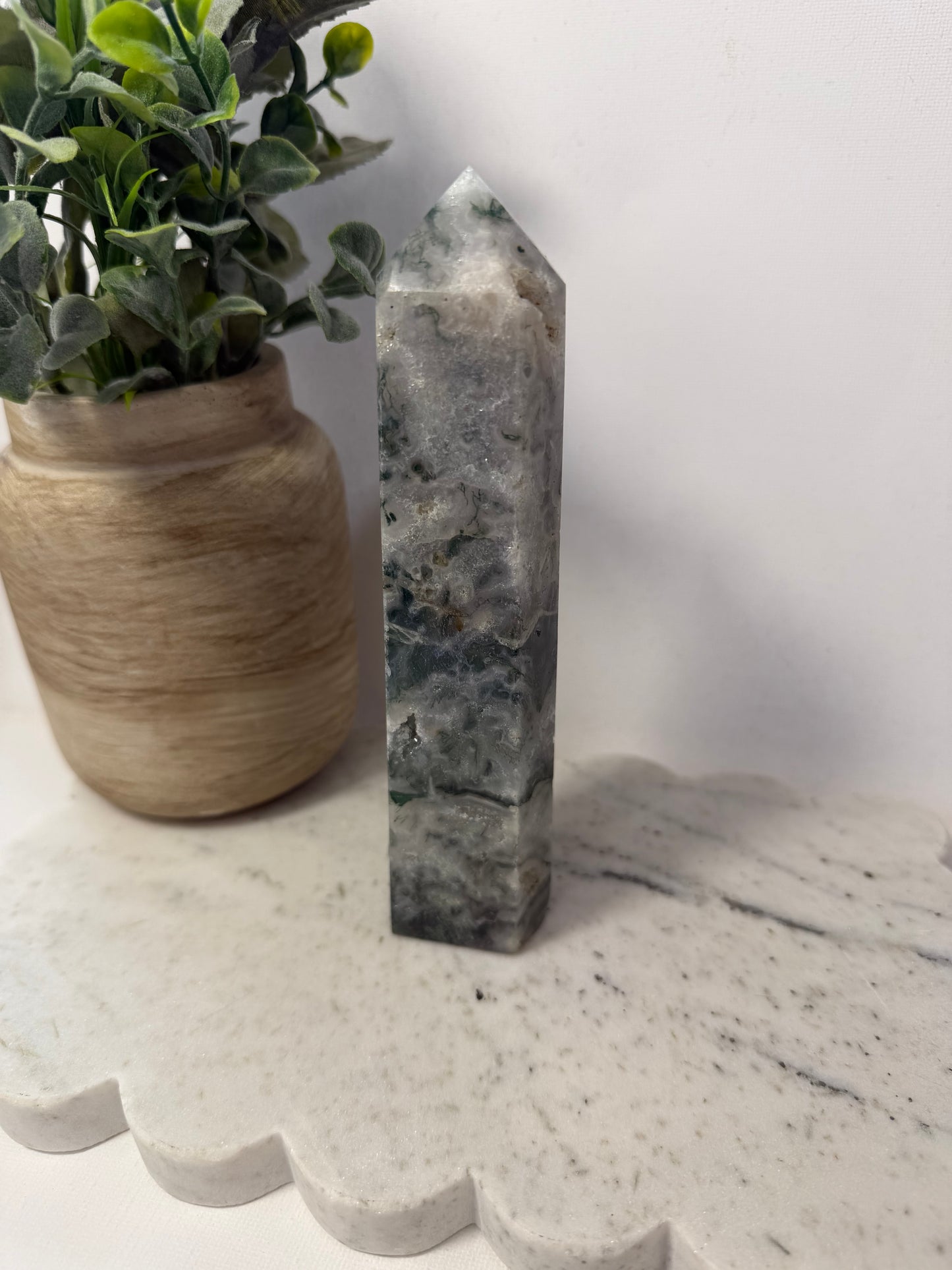 Moss agate tower