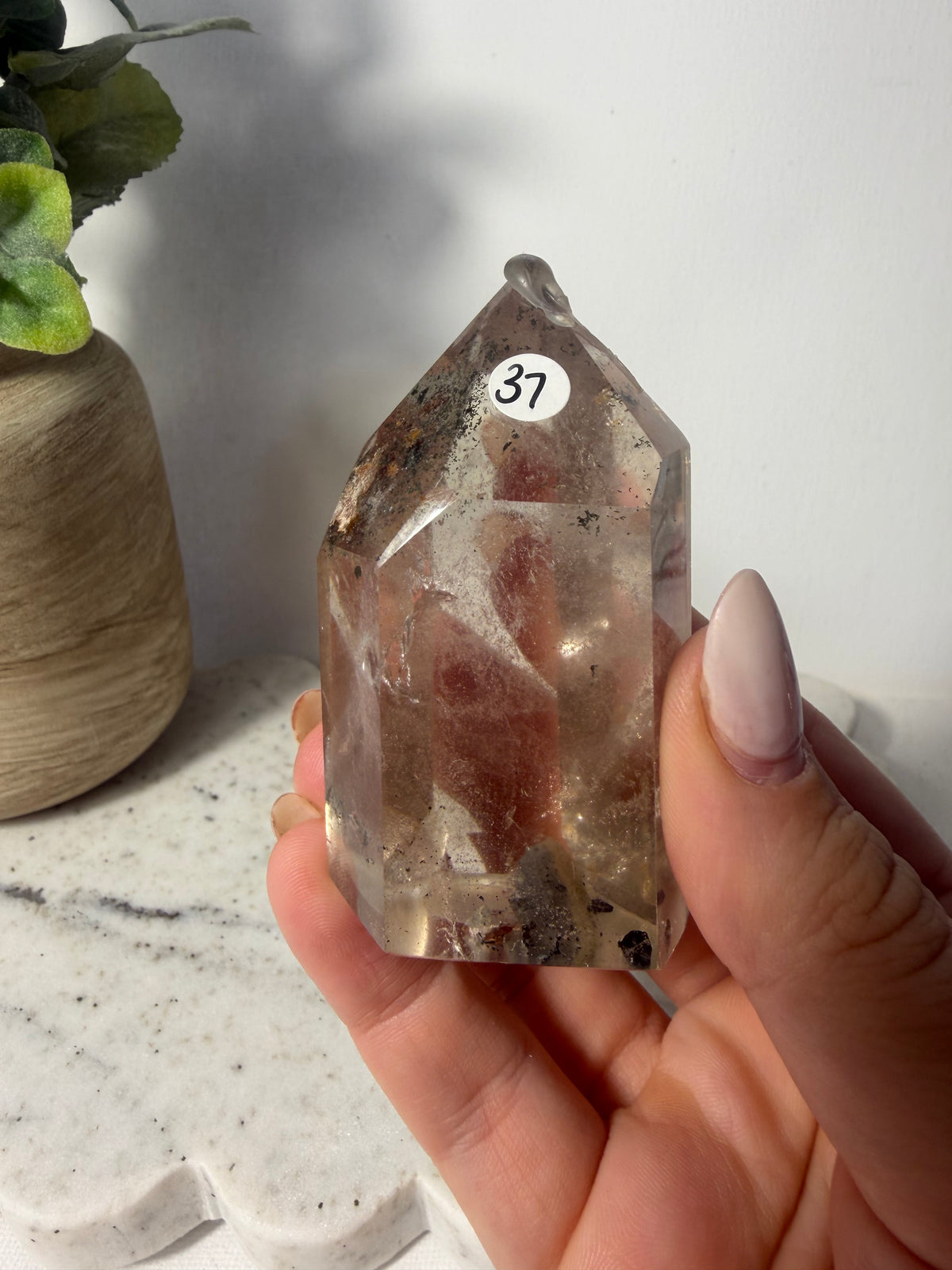 Smokey Quartz w Garden inclusion Tower