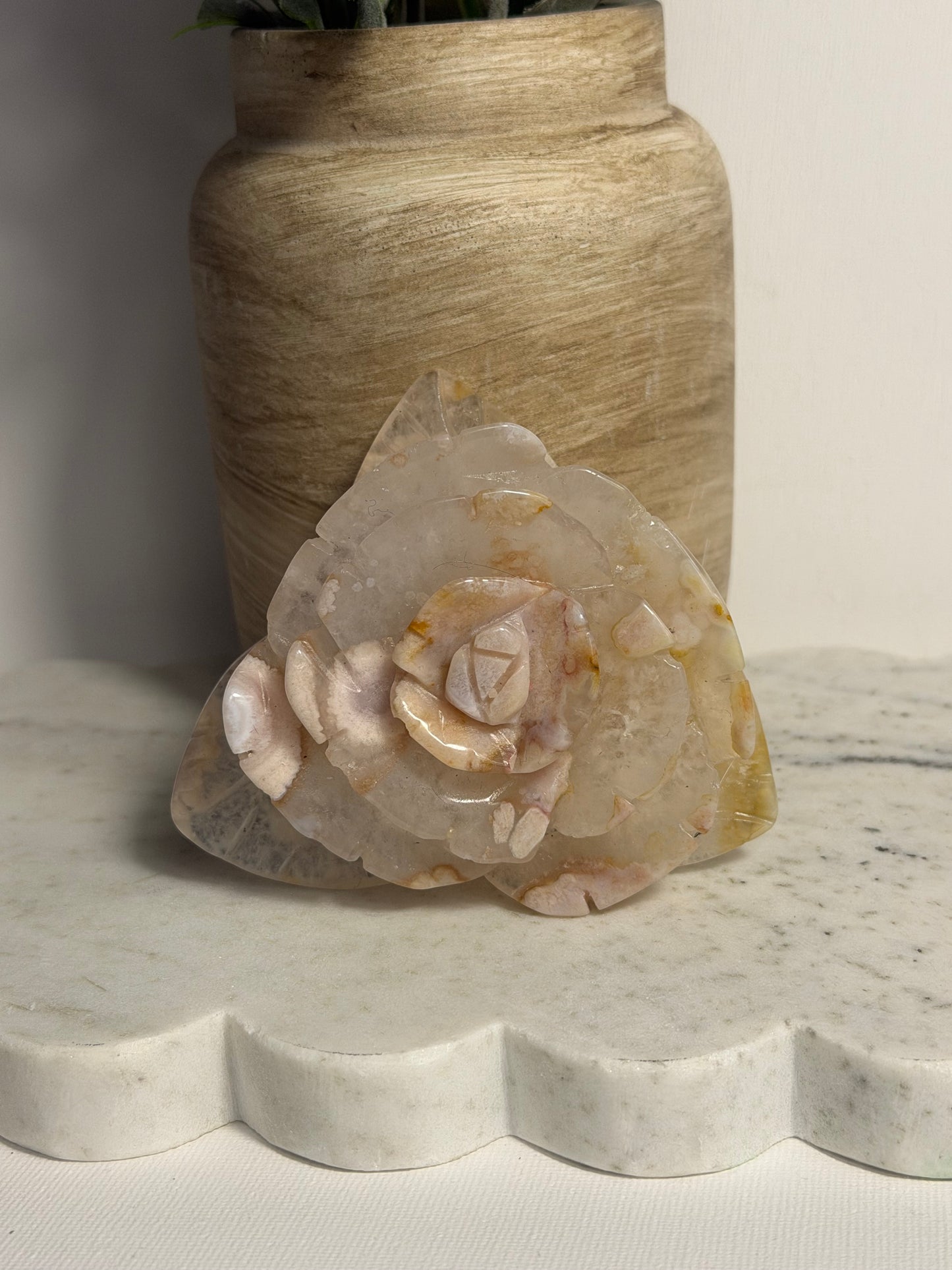 Flower Agate Heart