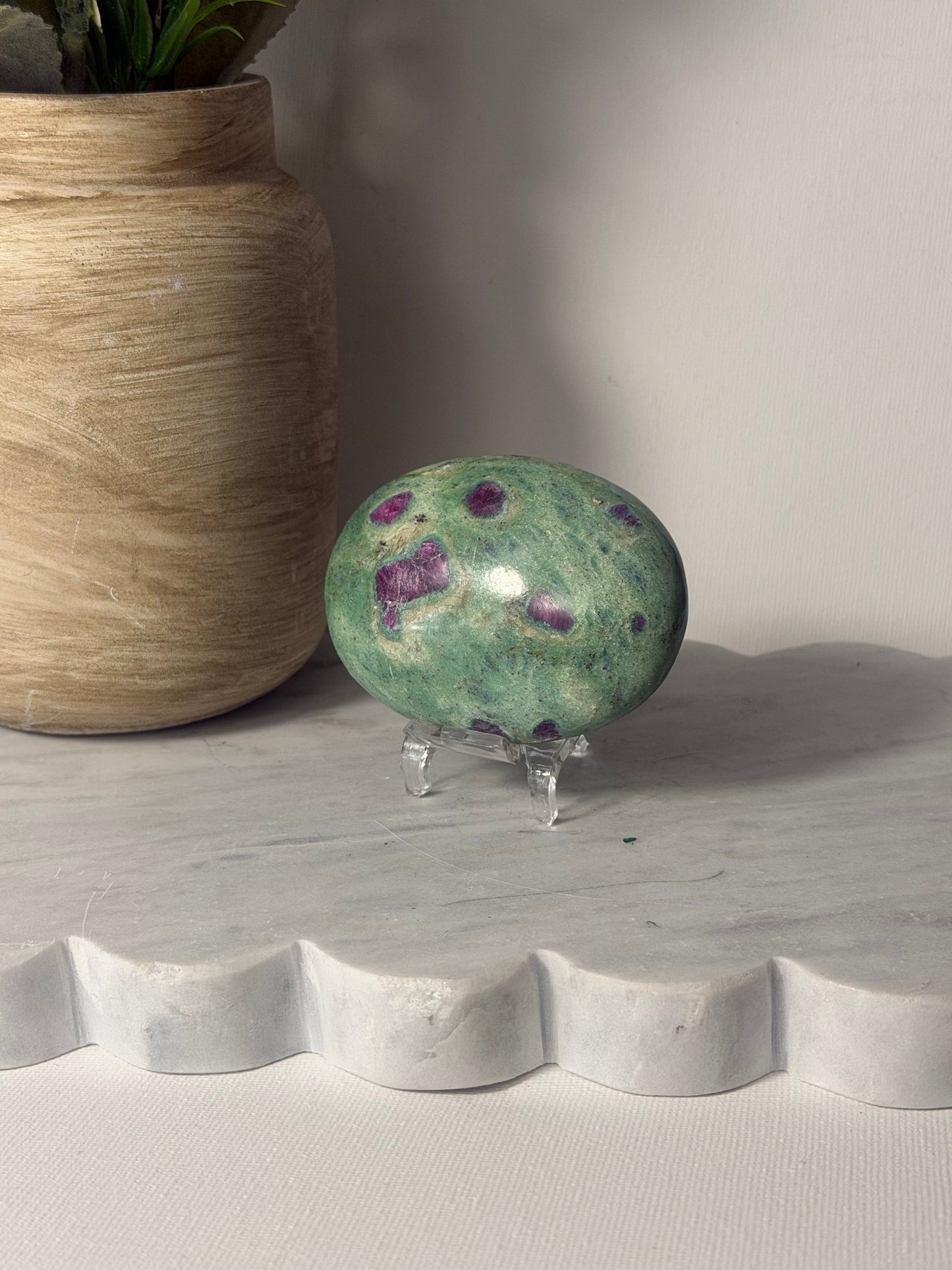 Ruby in Fuschite Palm Stone