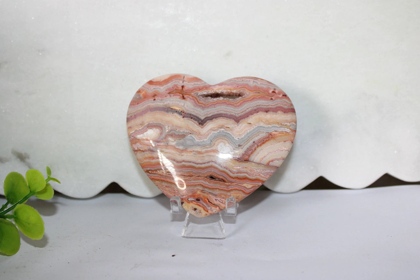Crazy Lace Agate Heart by Heartstone Sanctuary