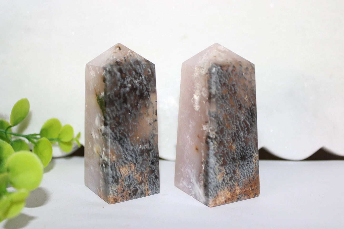 Pink Plume Agate Tower by Heartstone Sanctuary