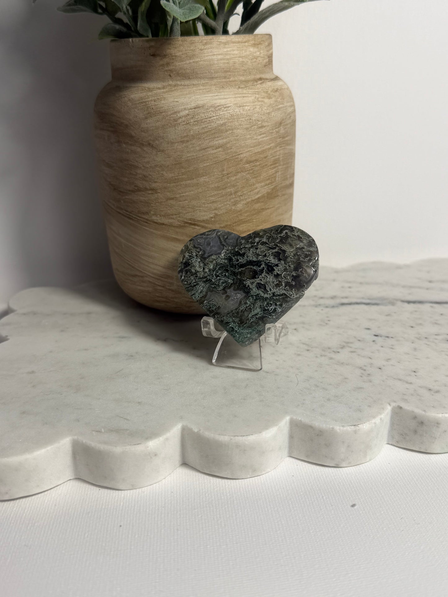 Moss Agate Heart