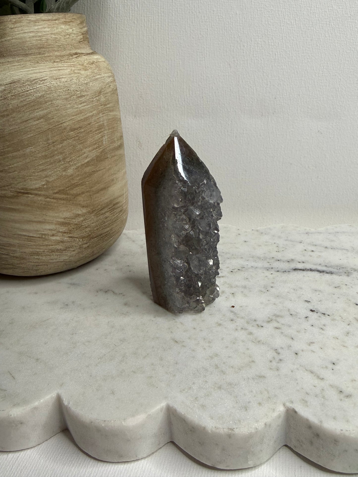 Druzy Amethyst Agate Tower