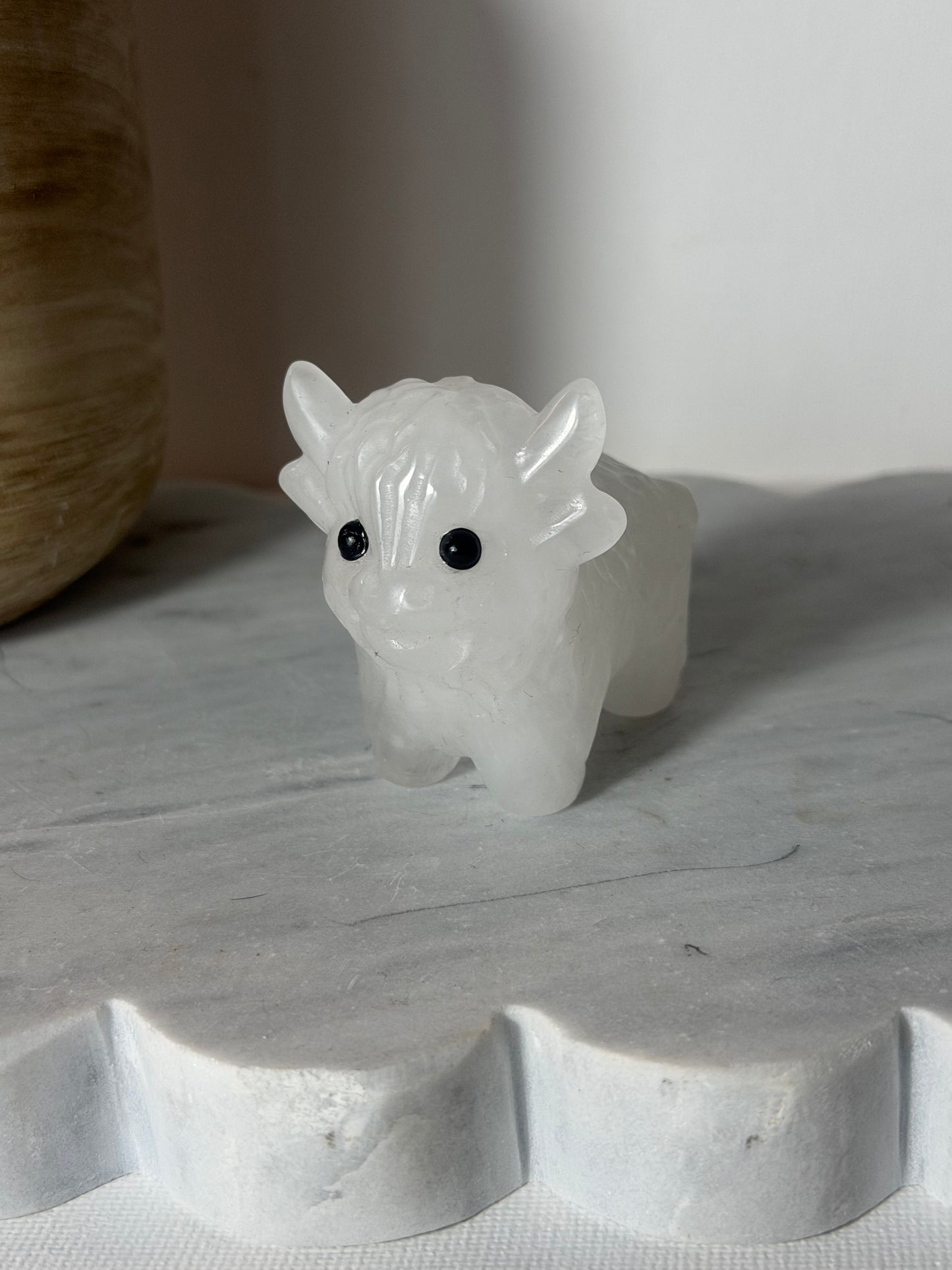 Clear Quarts Highland Cow