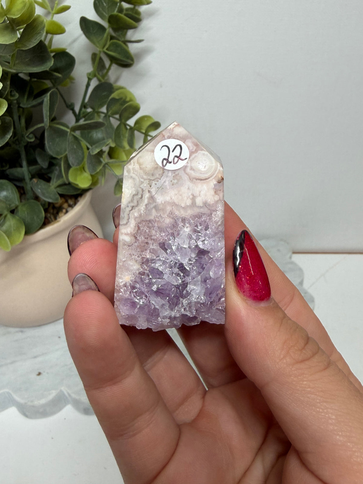Pink Amethyst Flower Agate