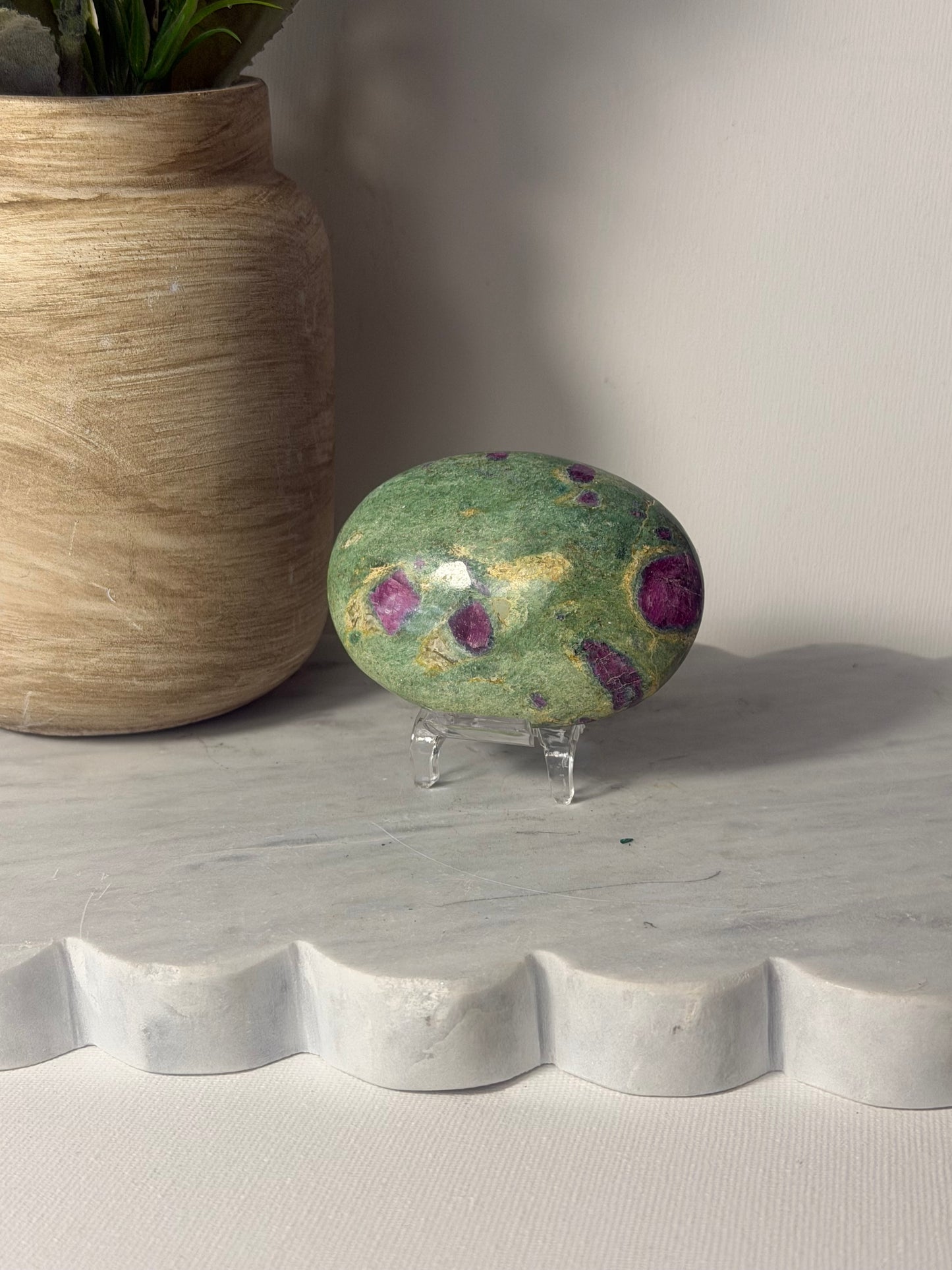 Ruby in Fuschite Palm Stone