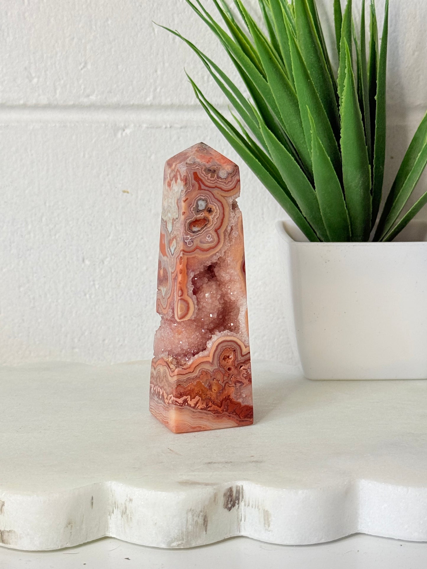 Crazy Lace Agate Tower - 8.5cm - 106g by Heartstone Sanctuary