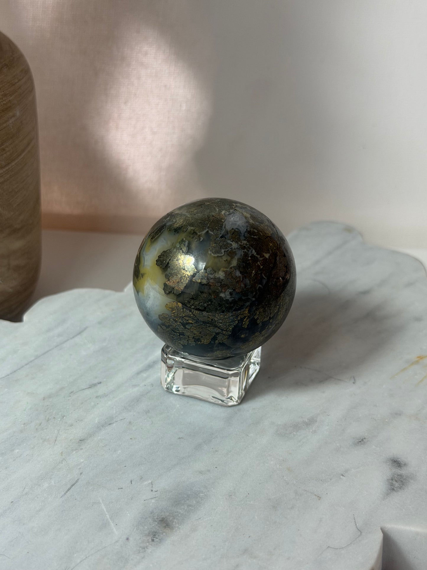 Pyrite Flower Sphere