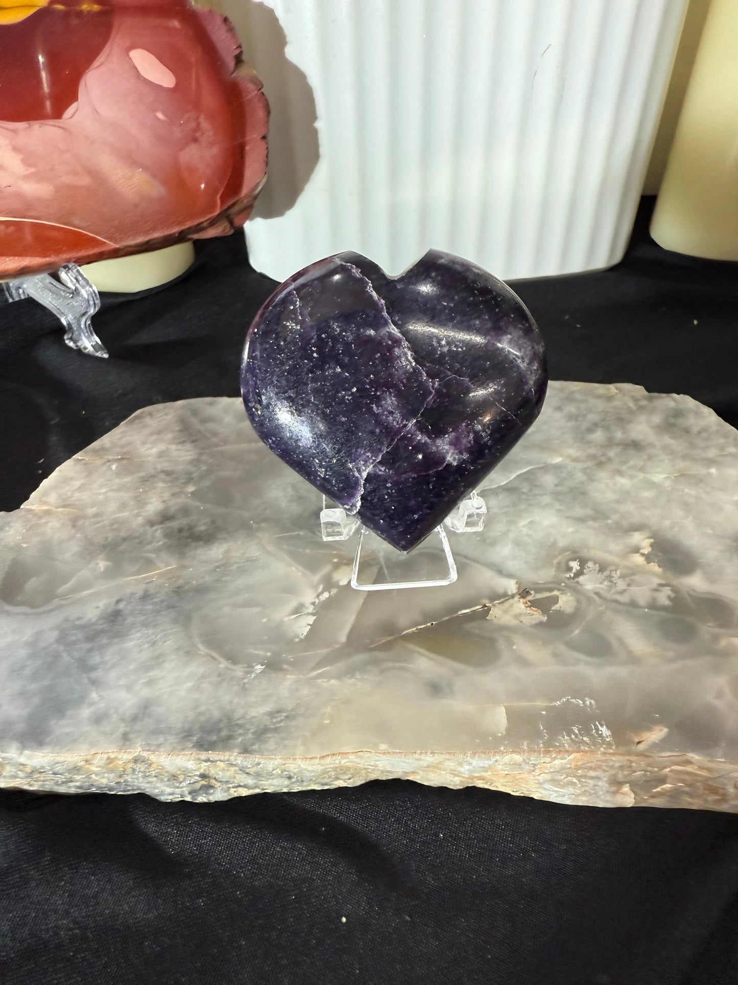Lepidolite heart - 15 by Heartstone Sanctuary
