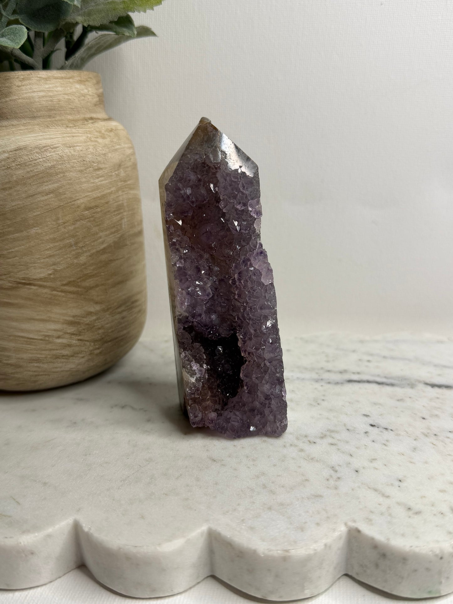 Druzy Amethyst Agate Tower