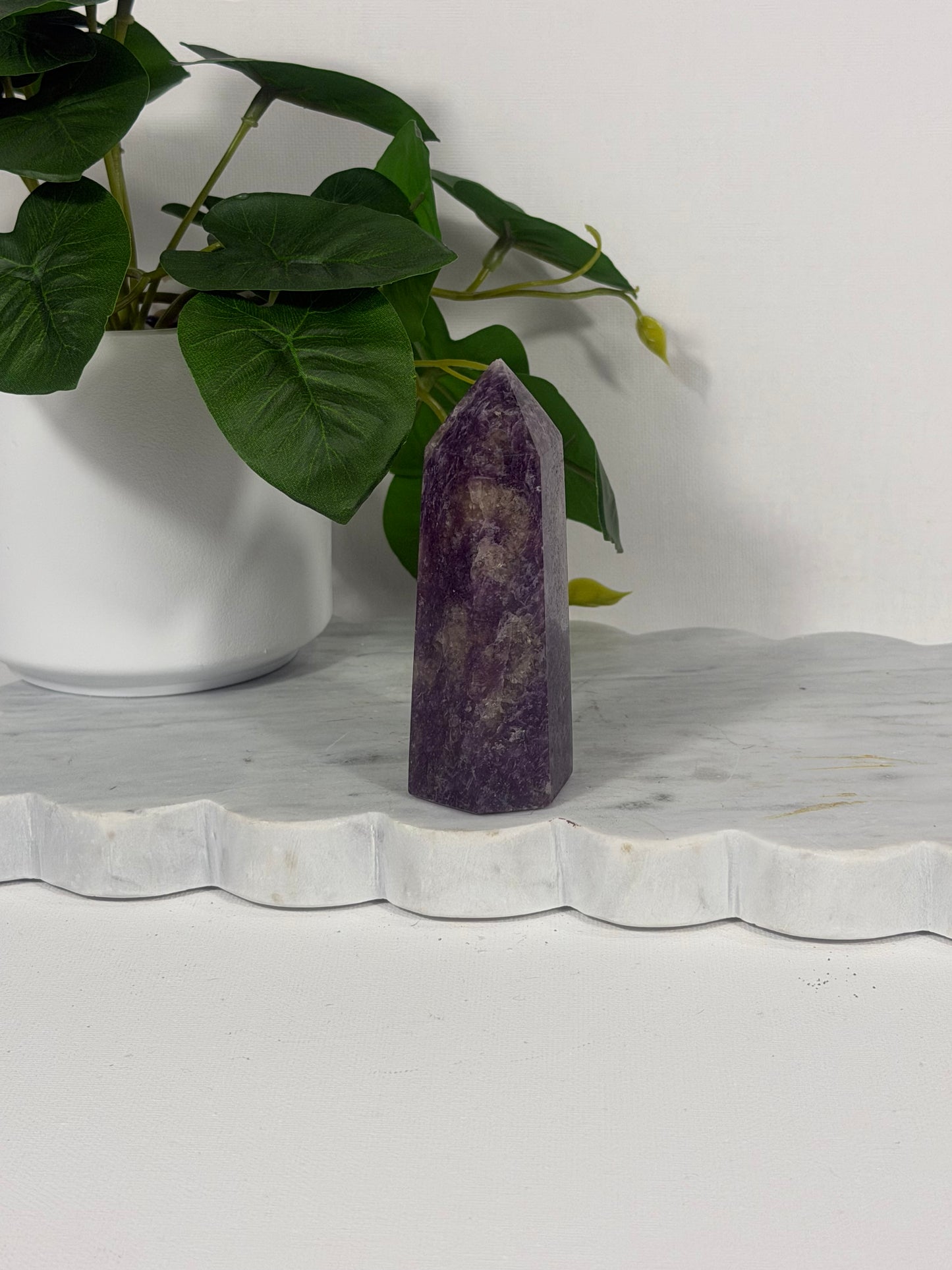 Lepidolite Tower- slight tip chip 1