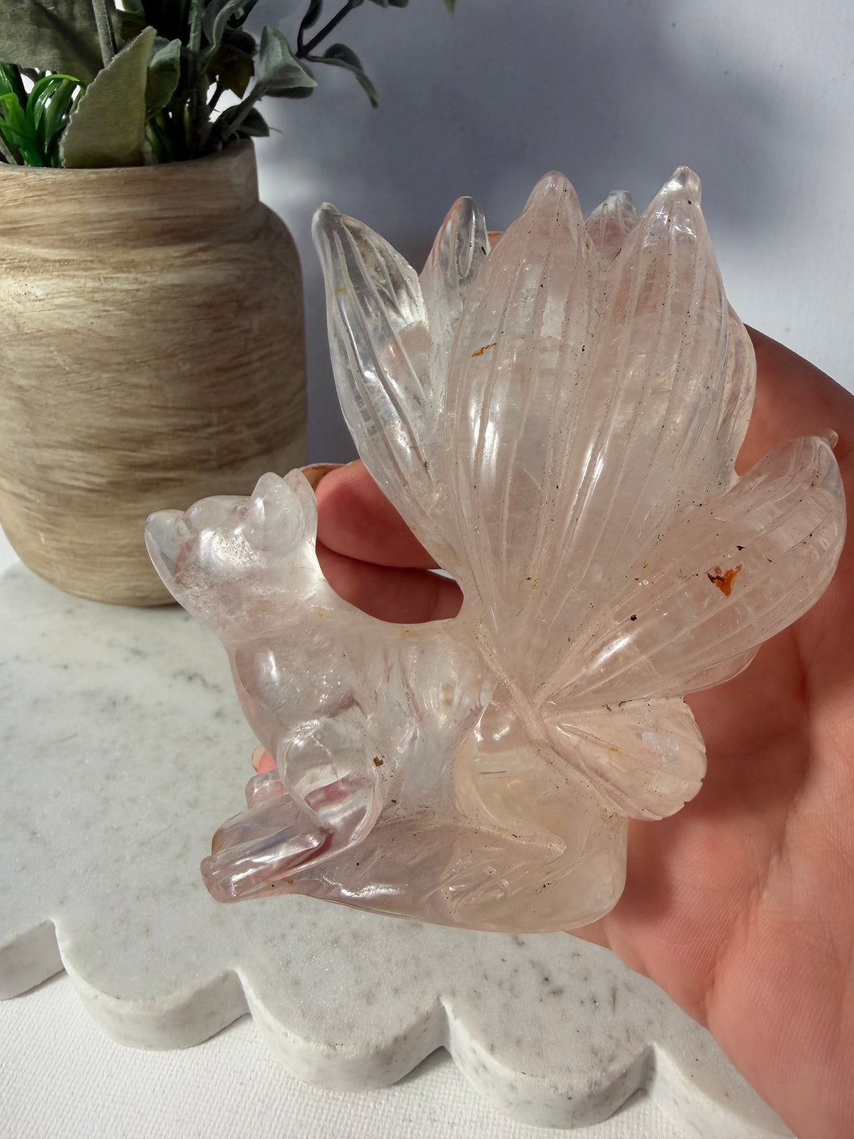 Clear Quartz 9tail Fox