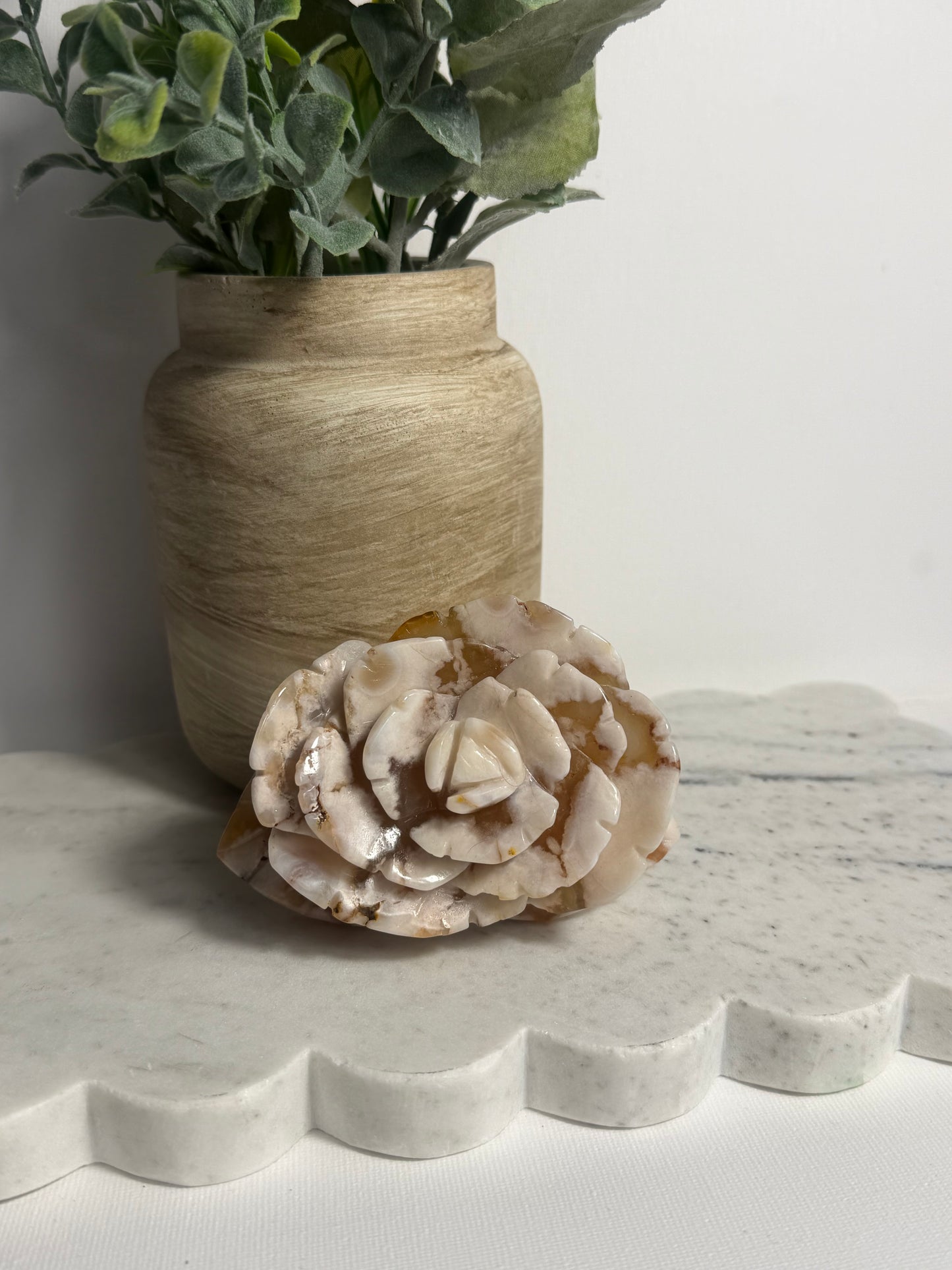 Flower Agate Heart