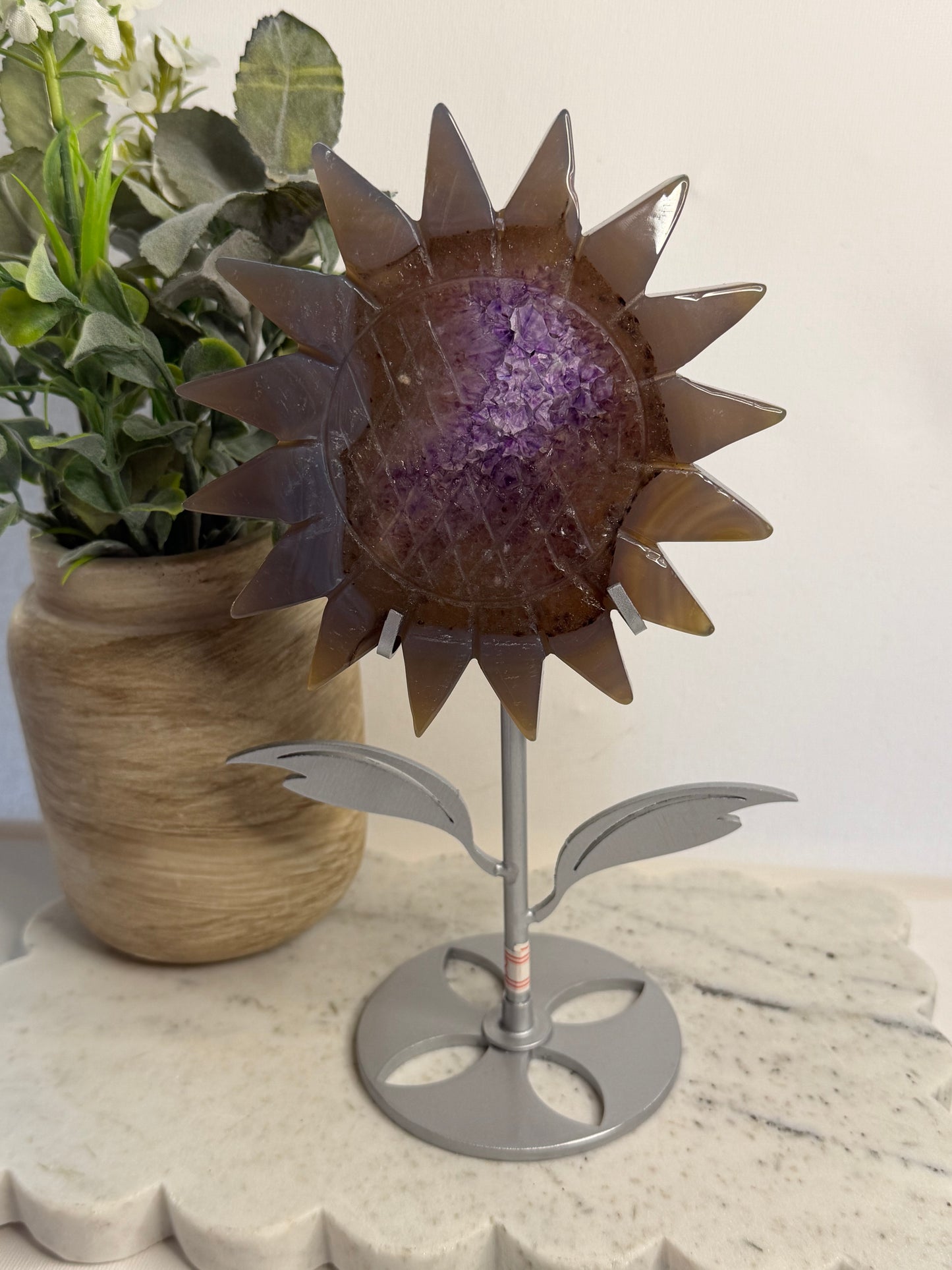 Amethyst Agate Sunflower