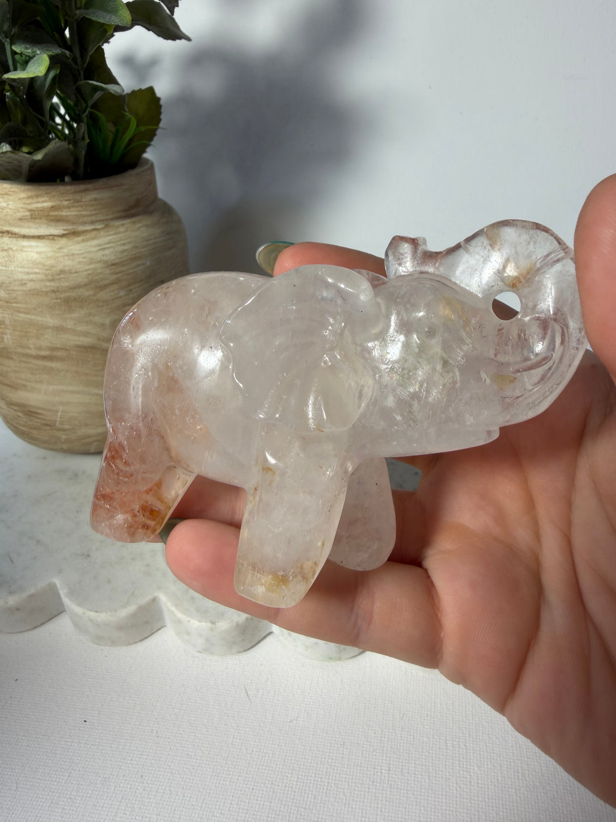 Clear Quartz Elephant