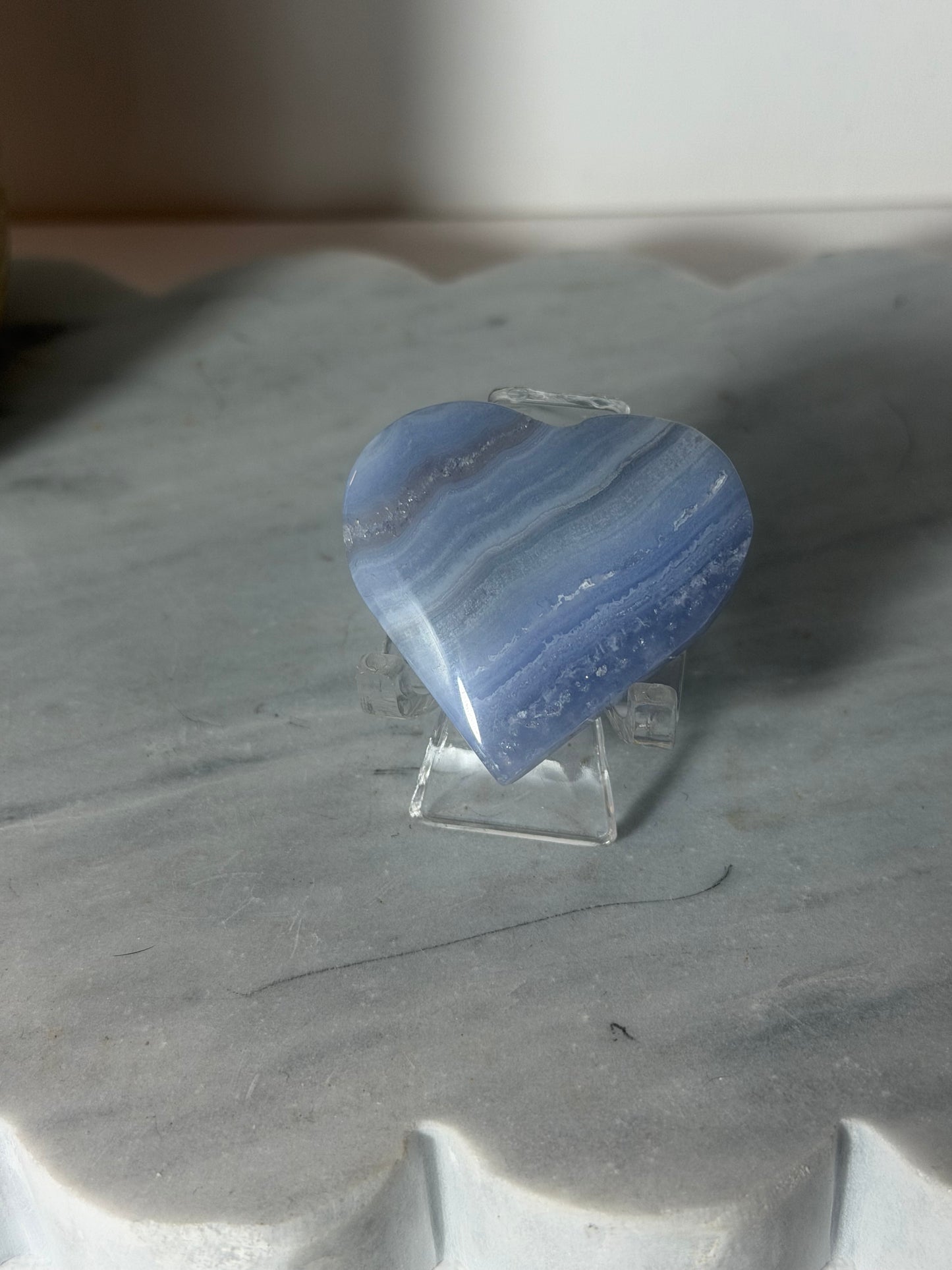 Blue Lace Agate Heart