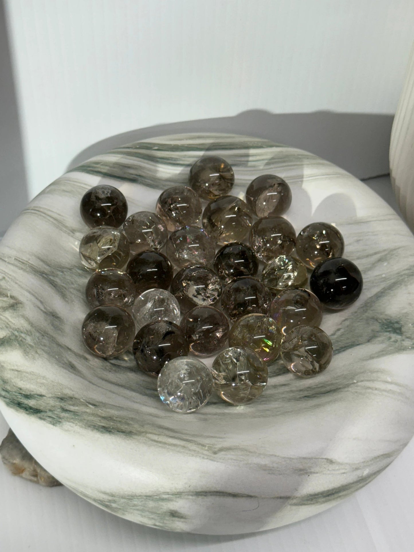 Smokey/Clear Quartz Sphere by Heartstone Sanctuary