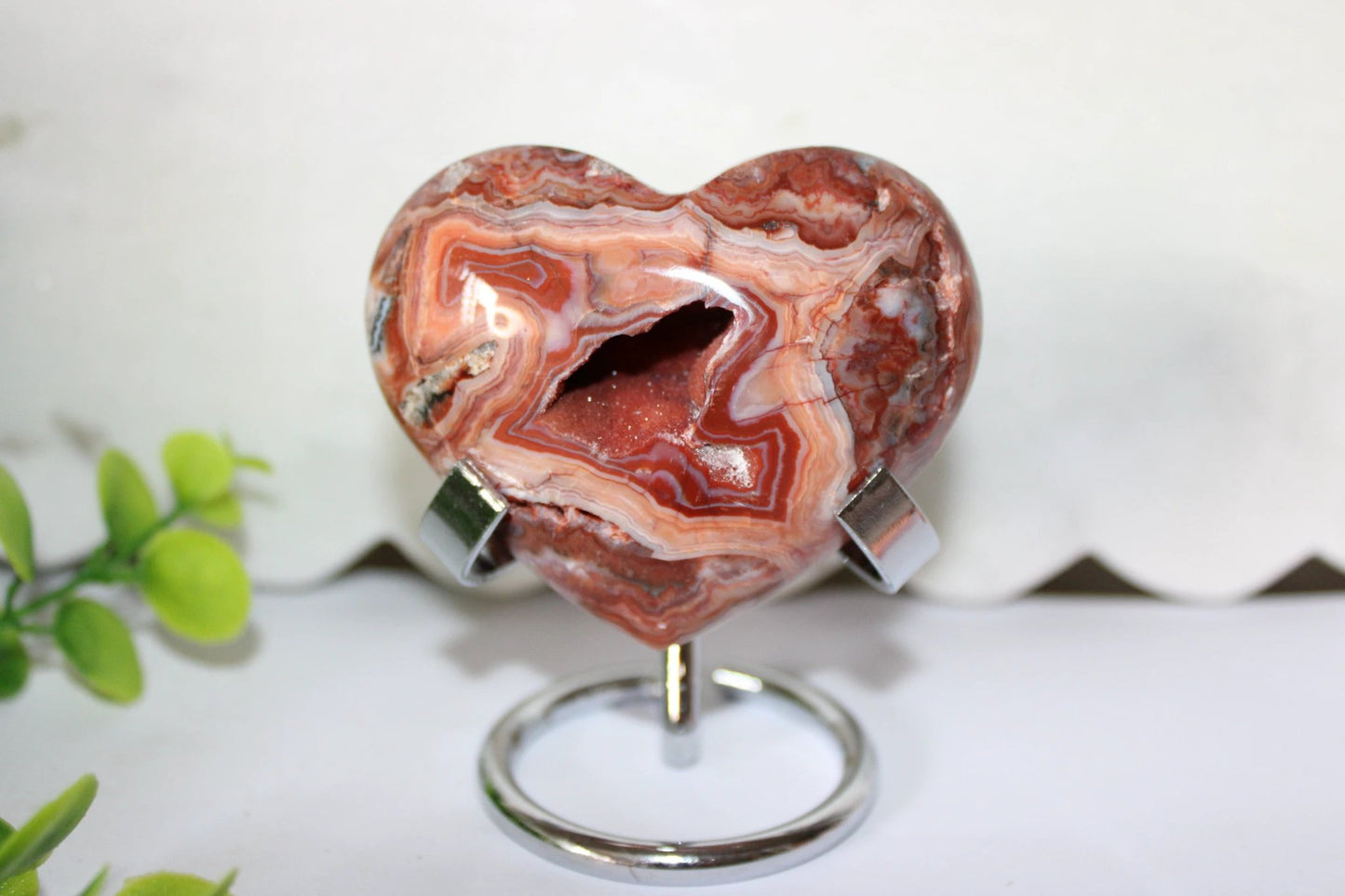 Crazy Lace Heart on Stand by Heartstone Sanctuary