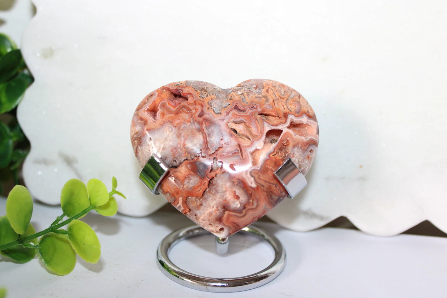 Crazy Lace Heart on Stand by Heartstone Sanctuary