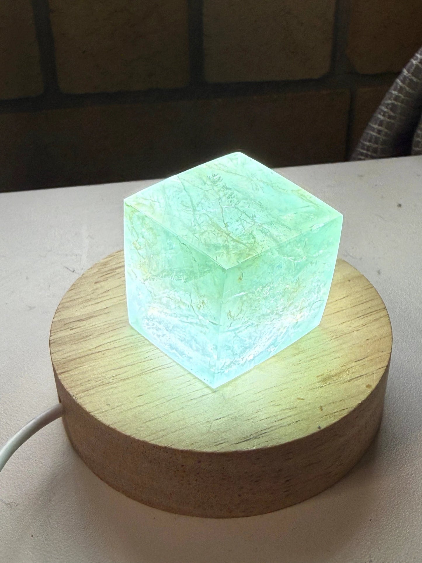 Flourite Free Standing Cube - 107g by Heartstone Sanctuary