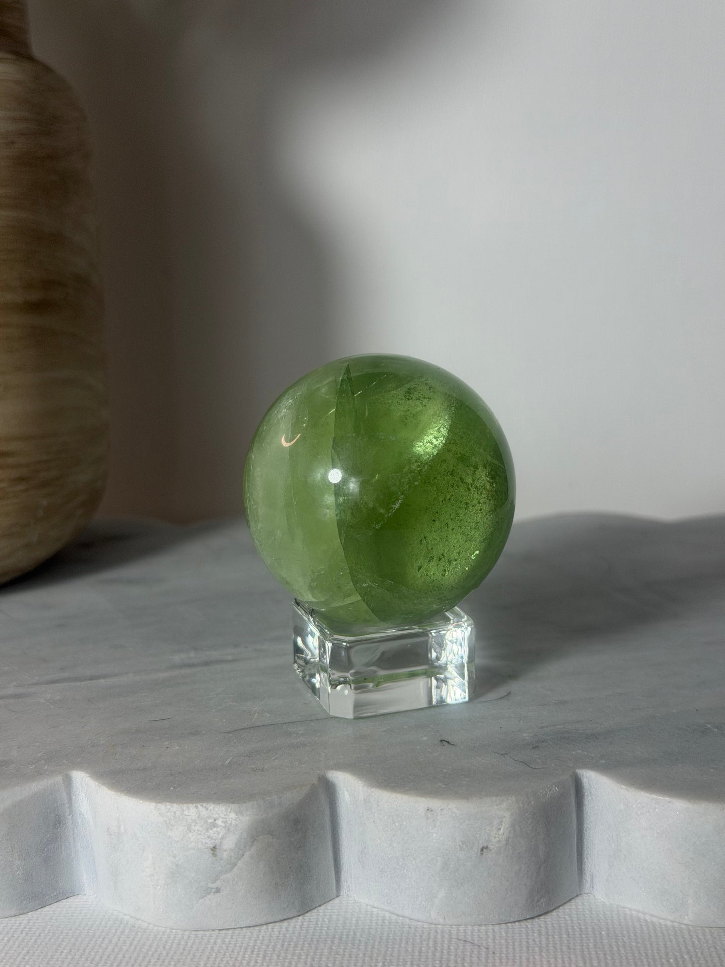 Apple Green Fluorite Sphere