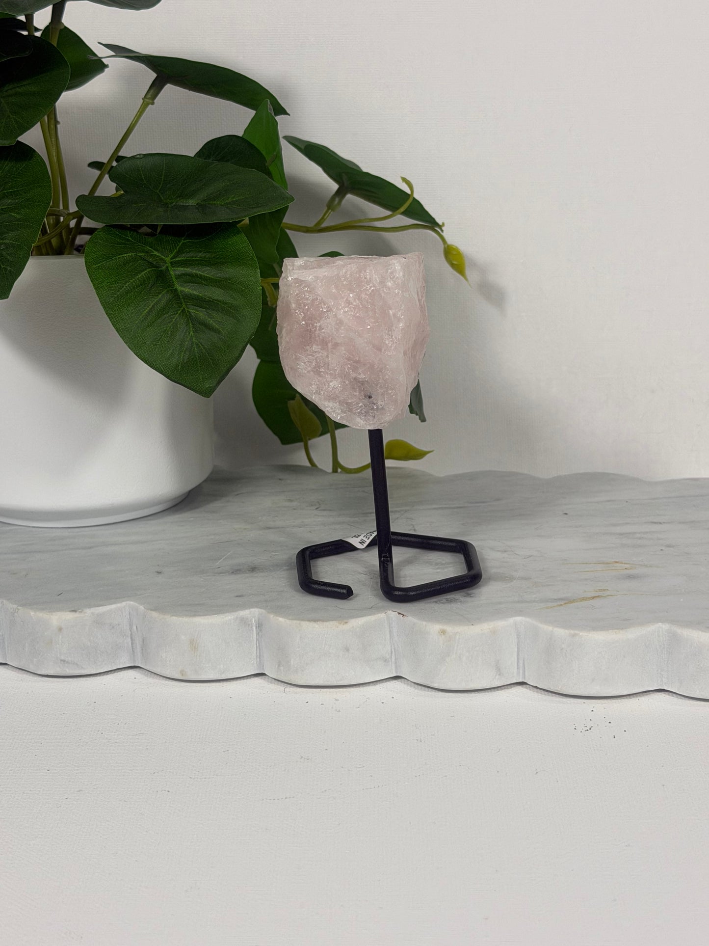 Rose Quartz on Stand Pin