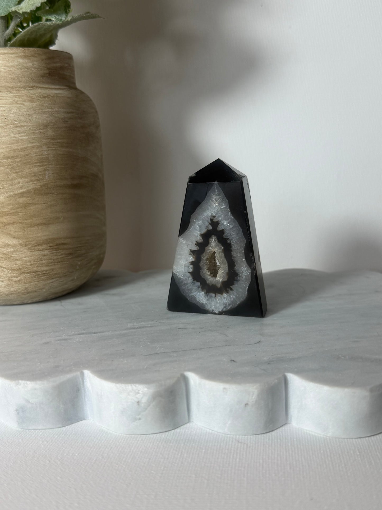 Black Agate Druzy Freeform