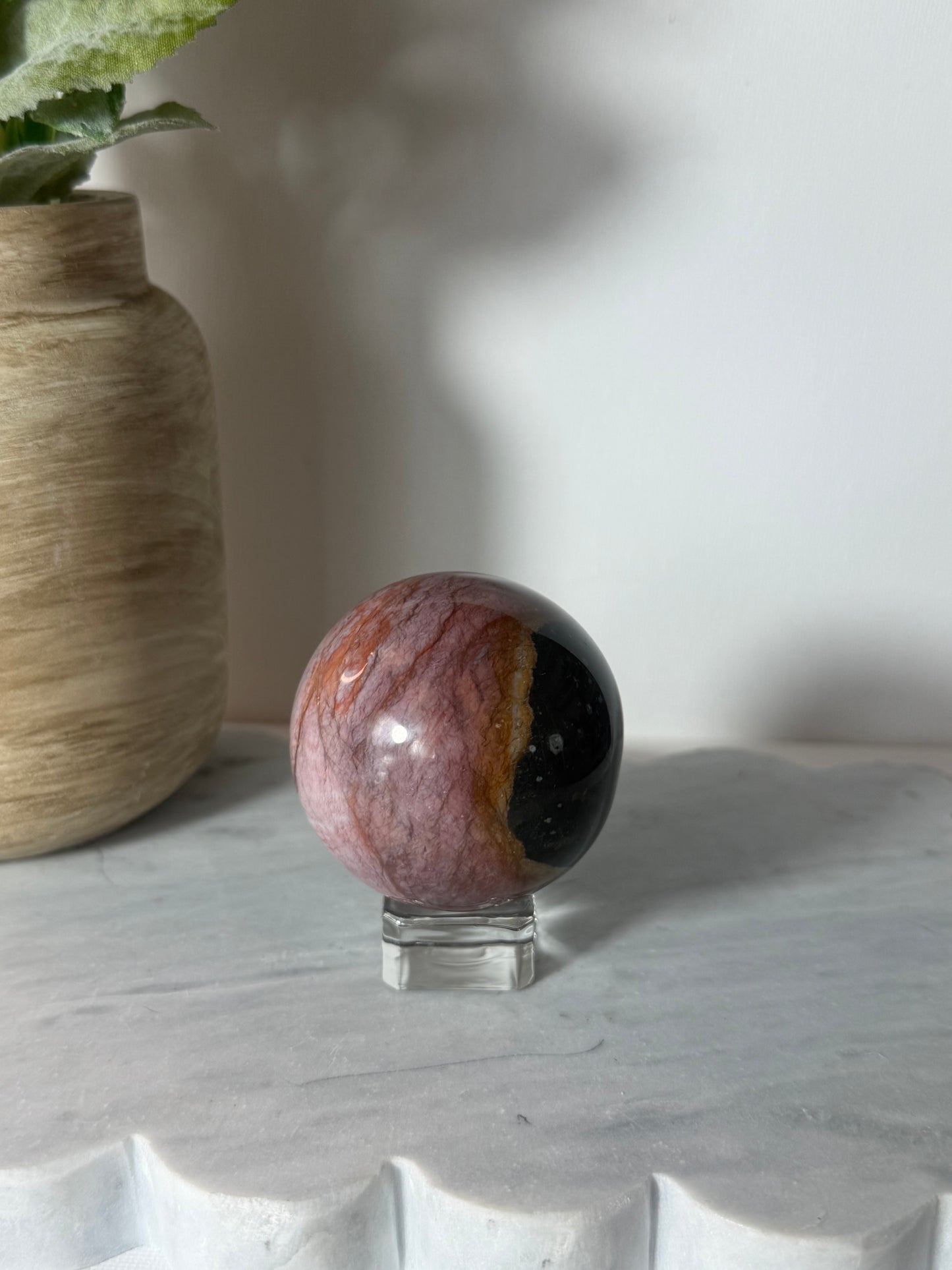 Pink Polychrome Jasper Sphere