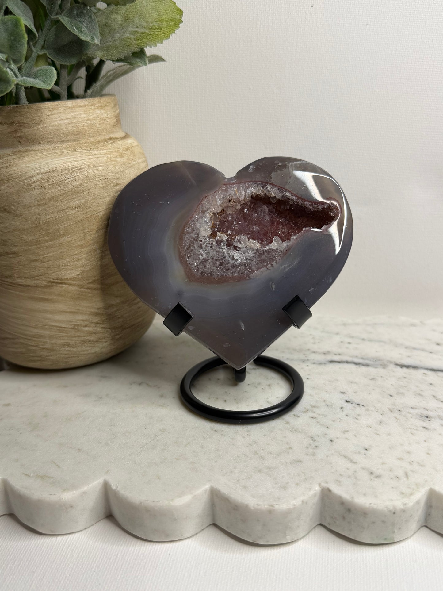 Druzy Agate Heart