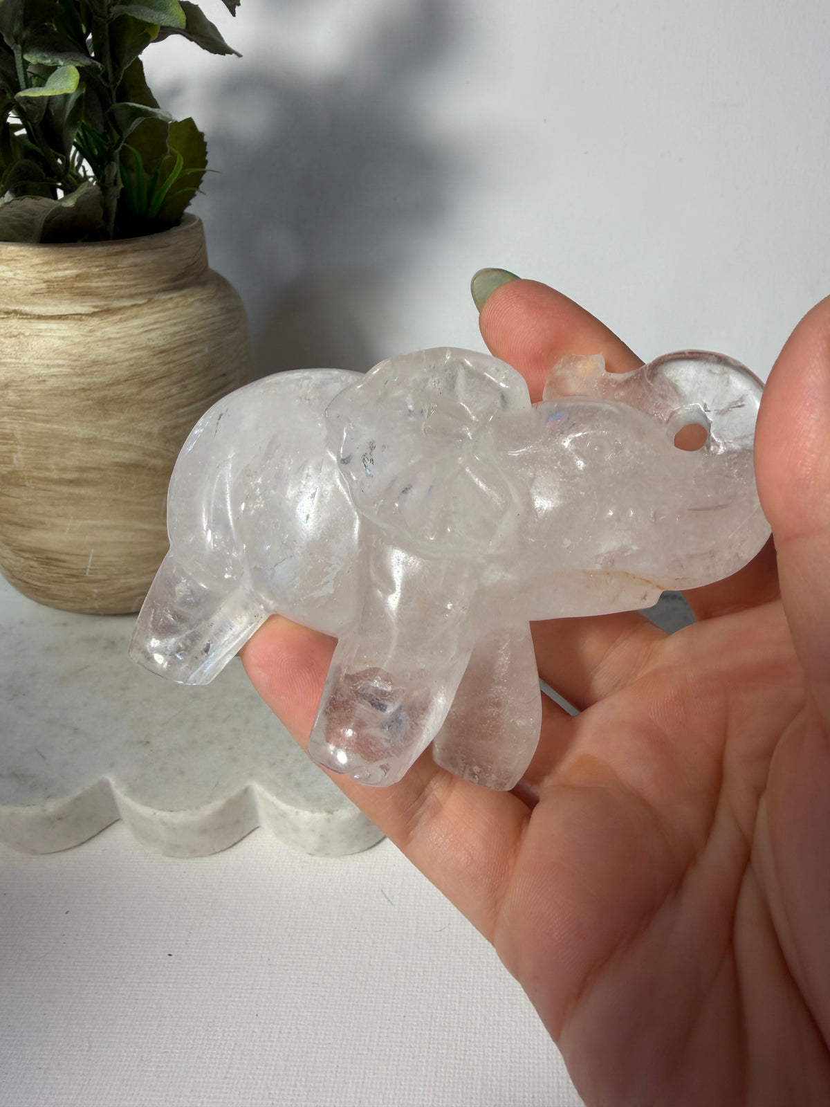 Clear Quartz Elephant
