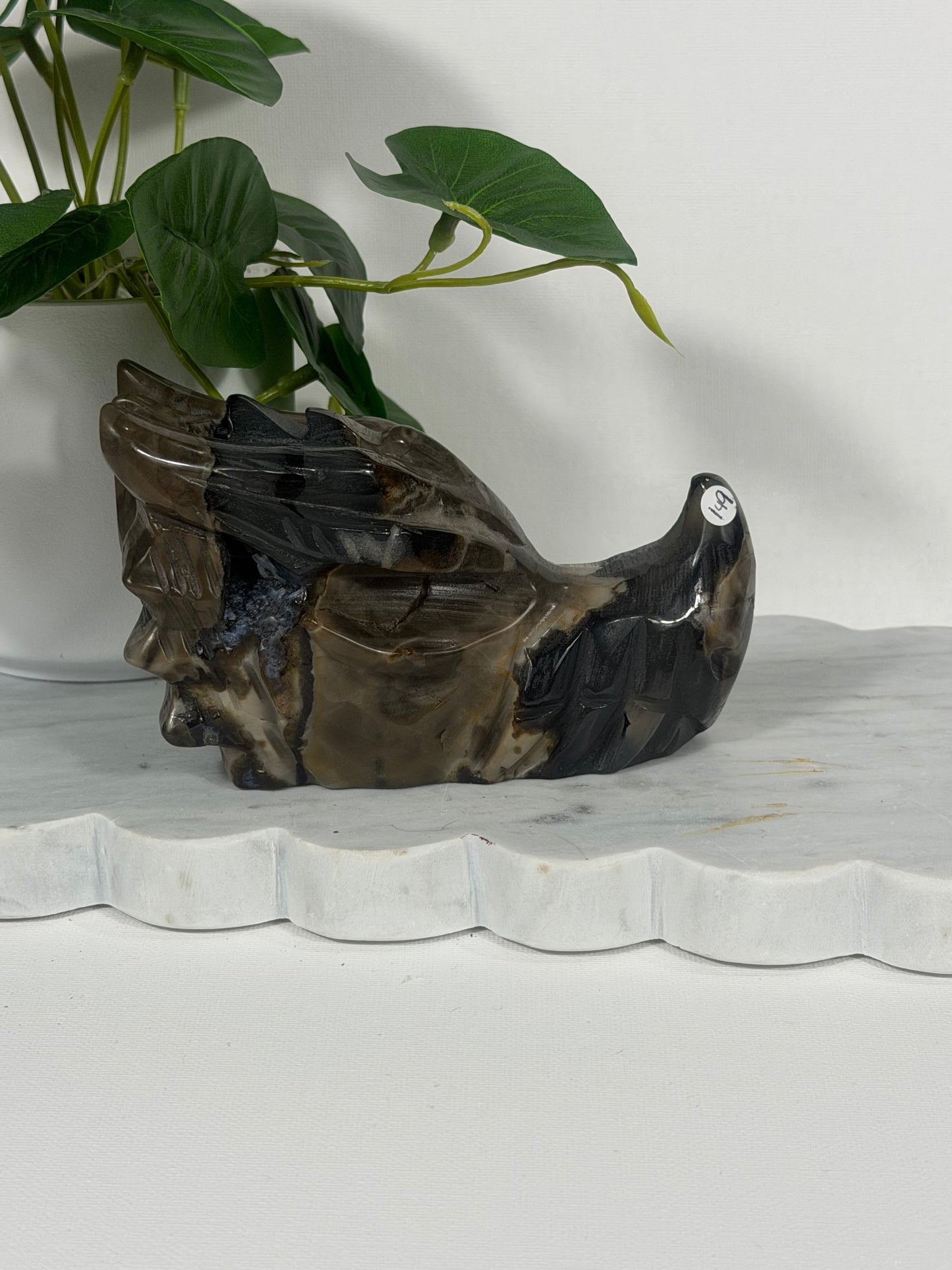 Volcanic Agate Dragon Skull