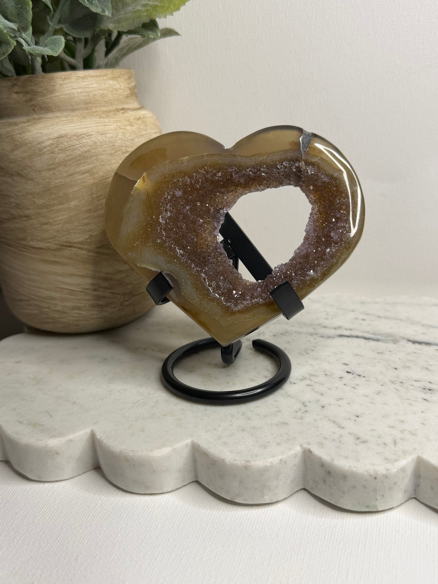 Druzy Agate Heart