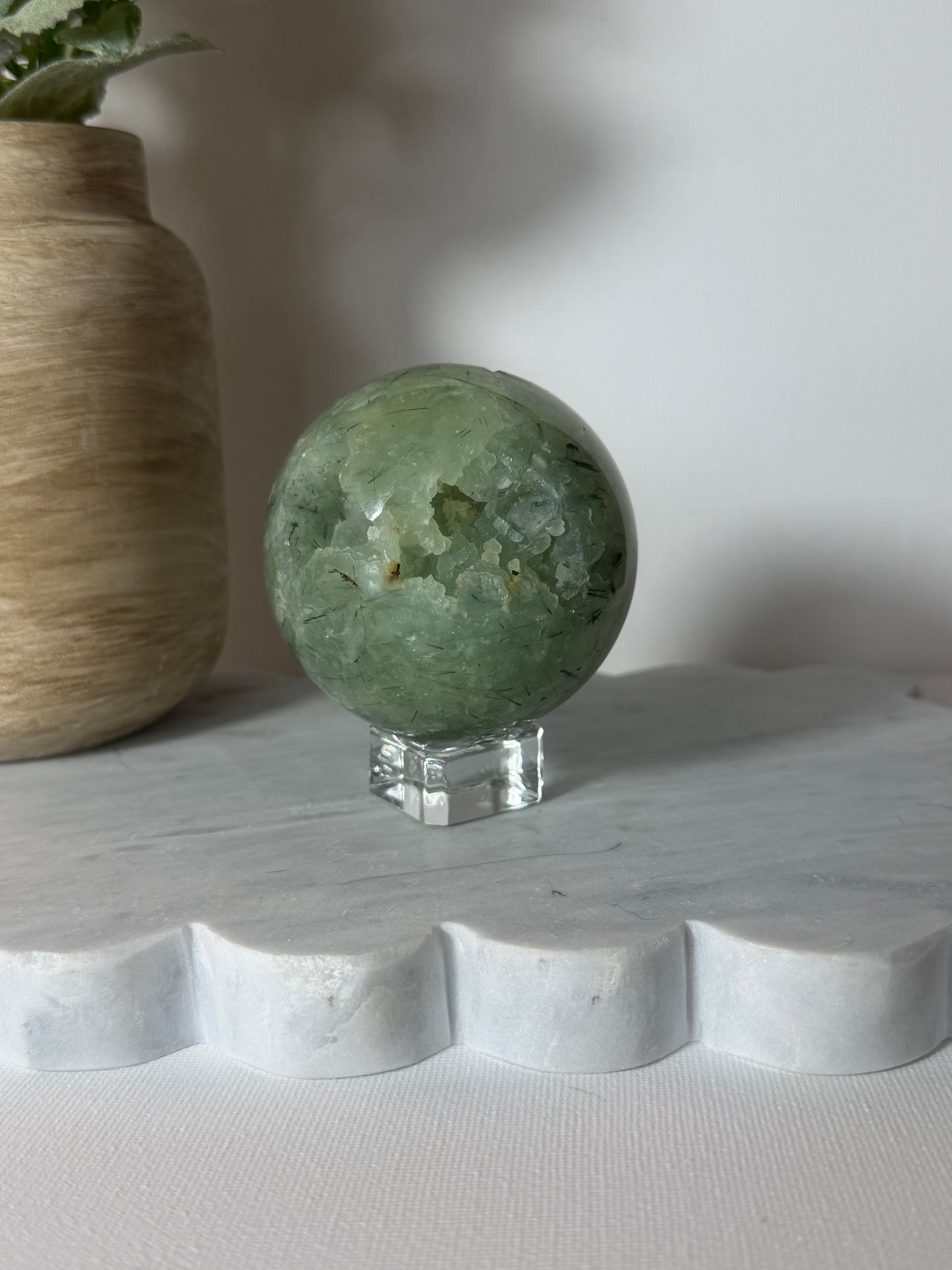 Prehnite and Epidote Sphere
