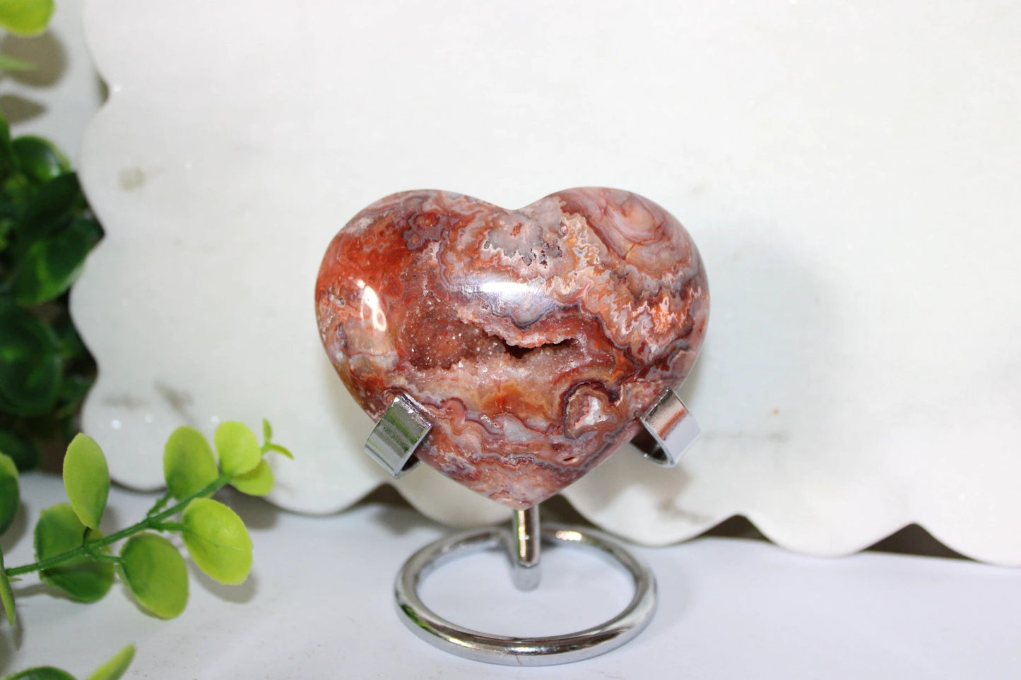 Crazy Lace Heart on Stand by Heartstone Sanctuary